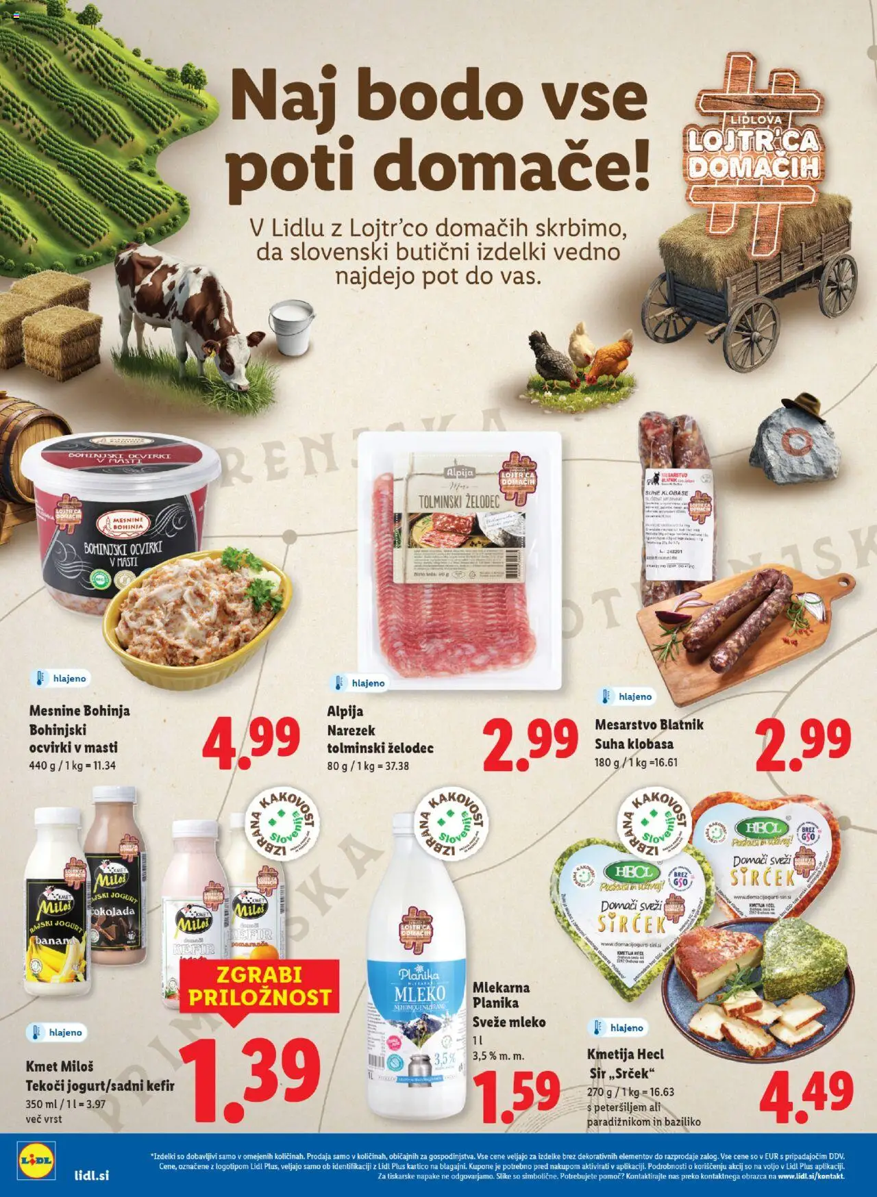 Novi Lidl katalog ponudbe – veljaven od 18.09.2025 | Stran: 14 | Izdelki: Kefir, Narezek, Mleko, Cokolada