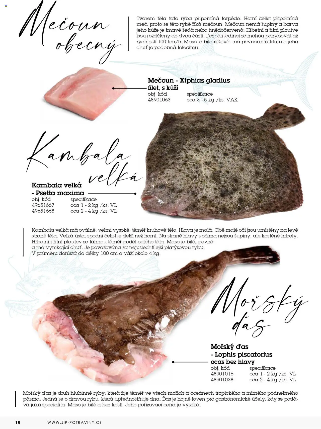Jip katalog ryby 2024/25 od 30.12.2024 | Strana: 18 | Produkty: Ryba, Ploutve, Maso