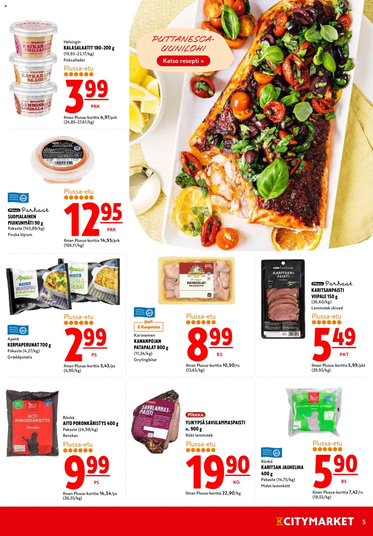 K-Citymarket tarjoukset – voimassa 30.03.2026 alkaen | Sivu: 5 | Tuotteet: Jauheliha