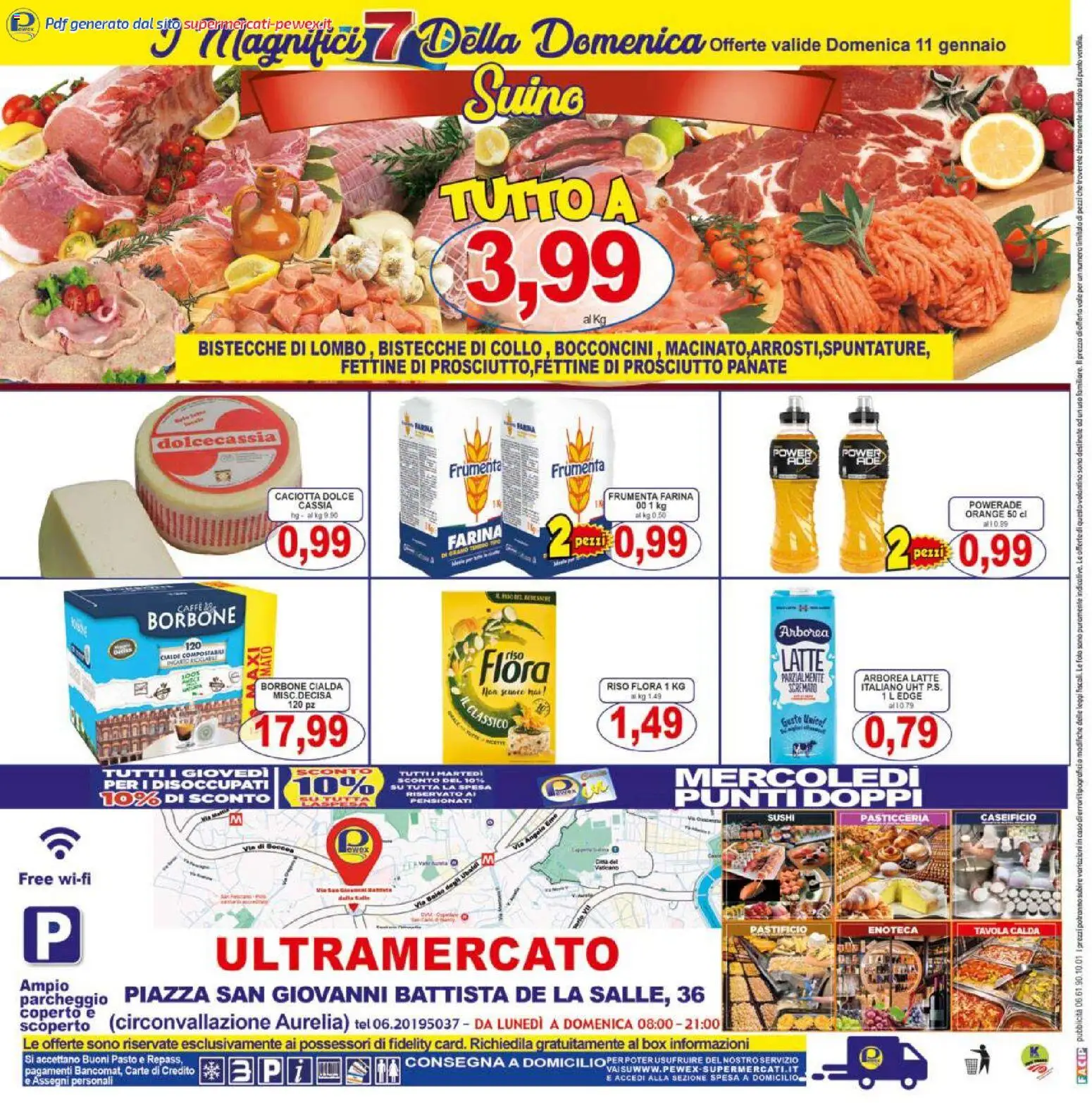 Volantino Pewex del 07.01.2026 | Pagina: 24 | Prodotti: Latte, Prosciutto, Enoteca, Sushi