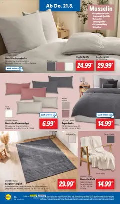 Lidl Prospekt 	 - gültig ab dem 18.08.2025 | Seite: 30 | Produkte: Kissen, Stuhl, Tagesdecke