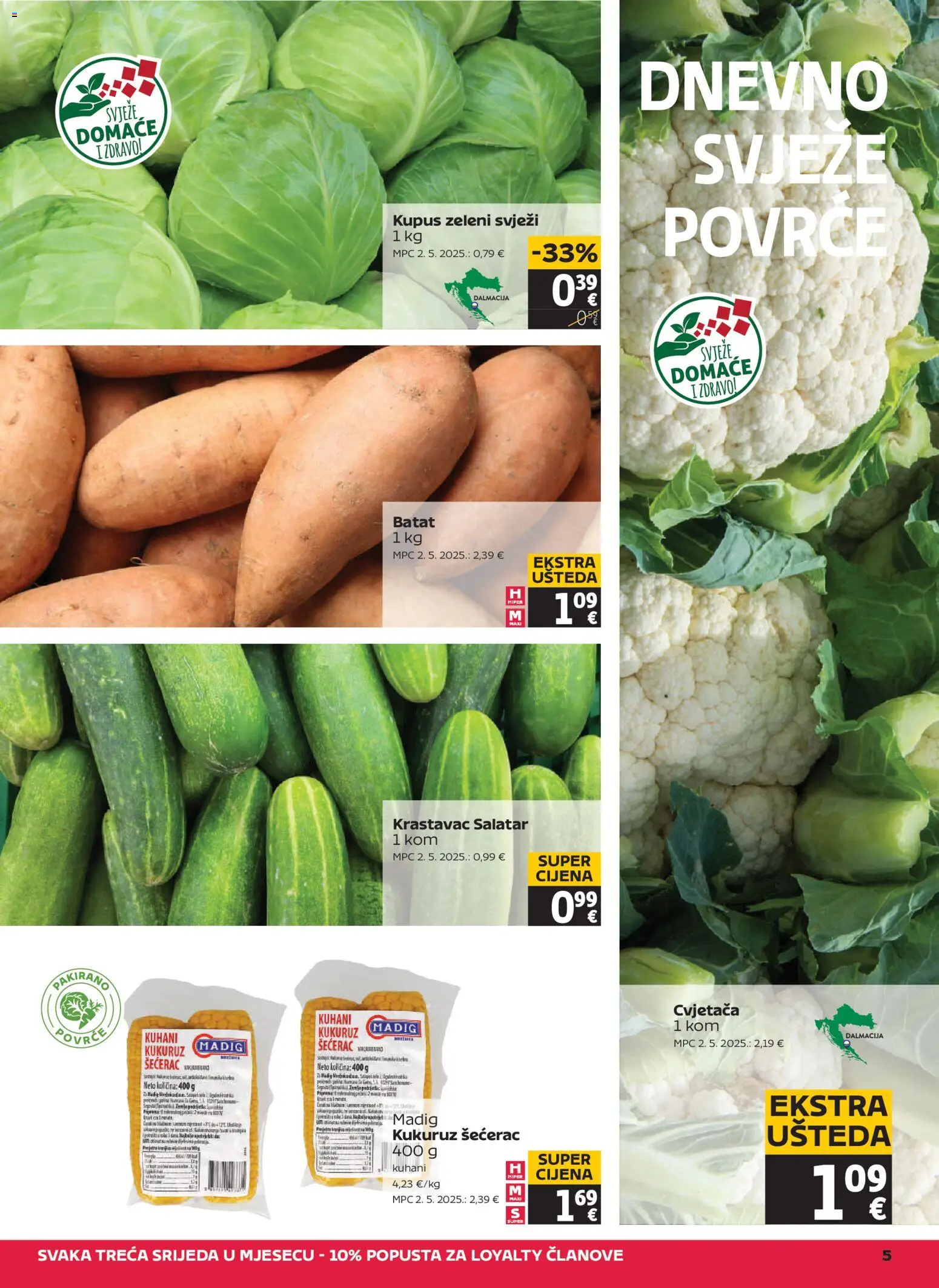 Tommy katalog | vrijedi od 15.01.2026 | Stranica: 5 | Proizvodi: Kukuruz, Krastavac, Povrće, Kupus