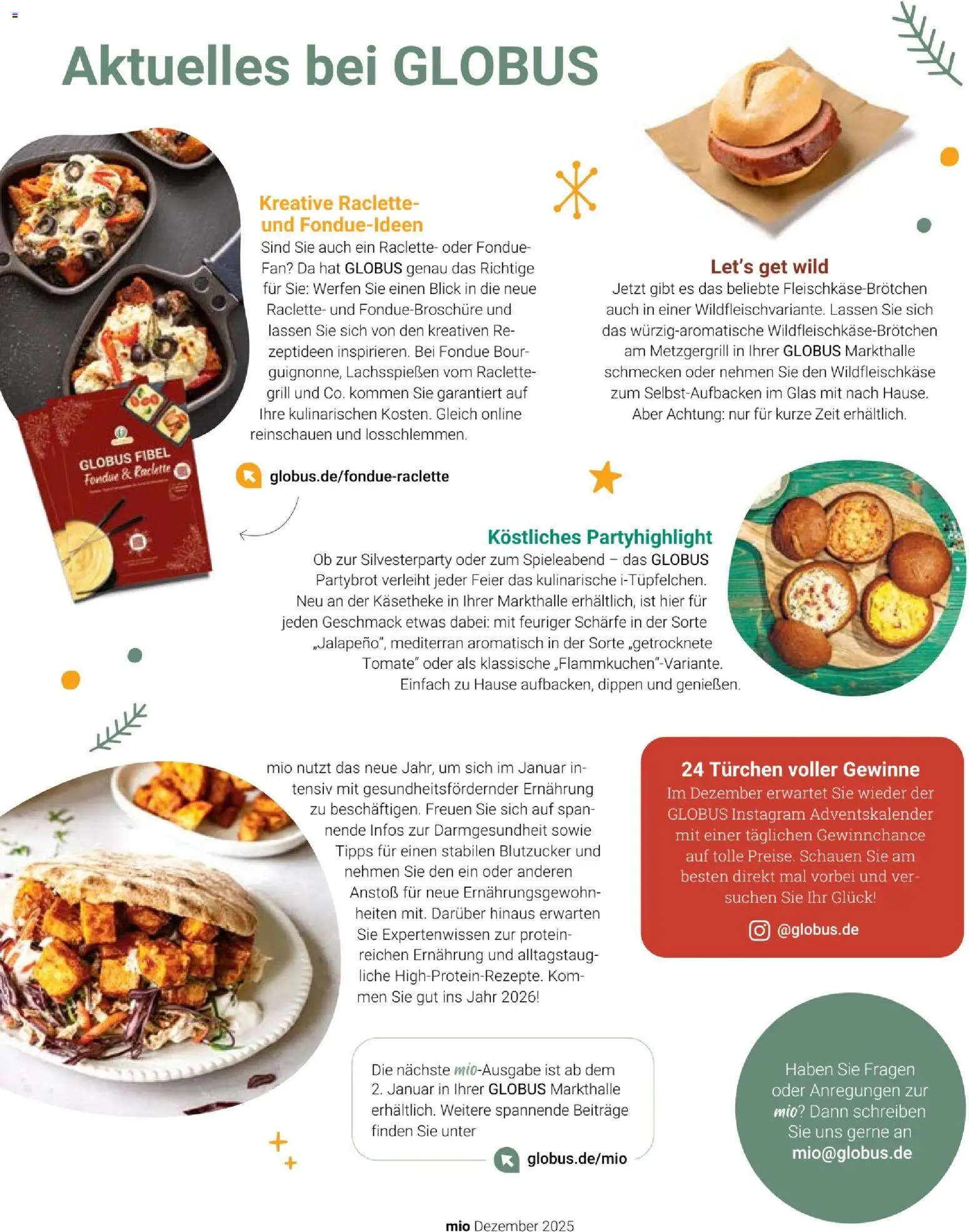 Globus Mio Magazin – gültig ab 01.12.2025 | Seite: 34 | Produkte: Grill, Raclette, Fondue