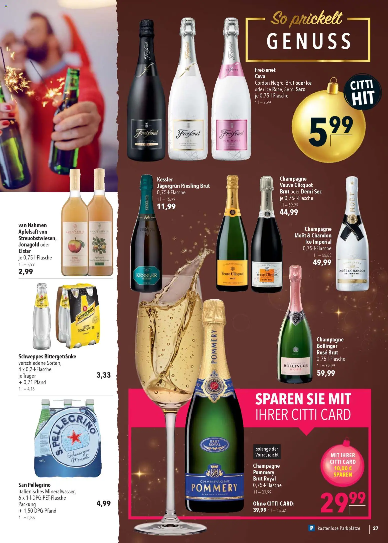 CITTI Markt Prospekt 	 – gültig ab 17.12.2025 | Seite: 27 | Produkte: Freixenet, Apfelsaft, Schweppes