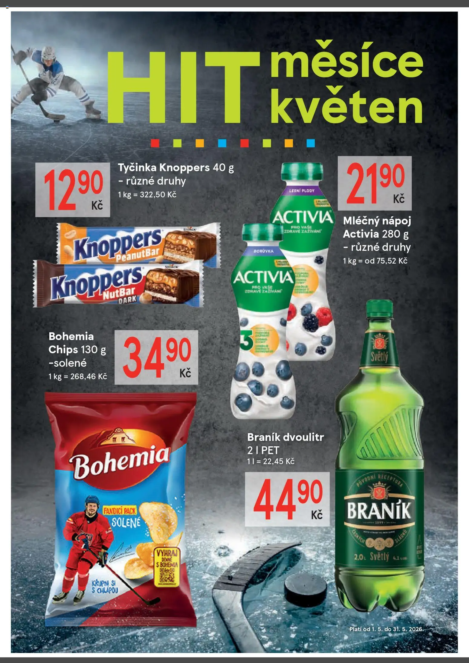 Žabka leták od 22.04.2026 | Strana: 4 | Produkty: Knoppers, Braník, Bohemia chips