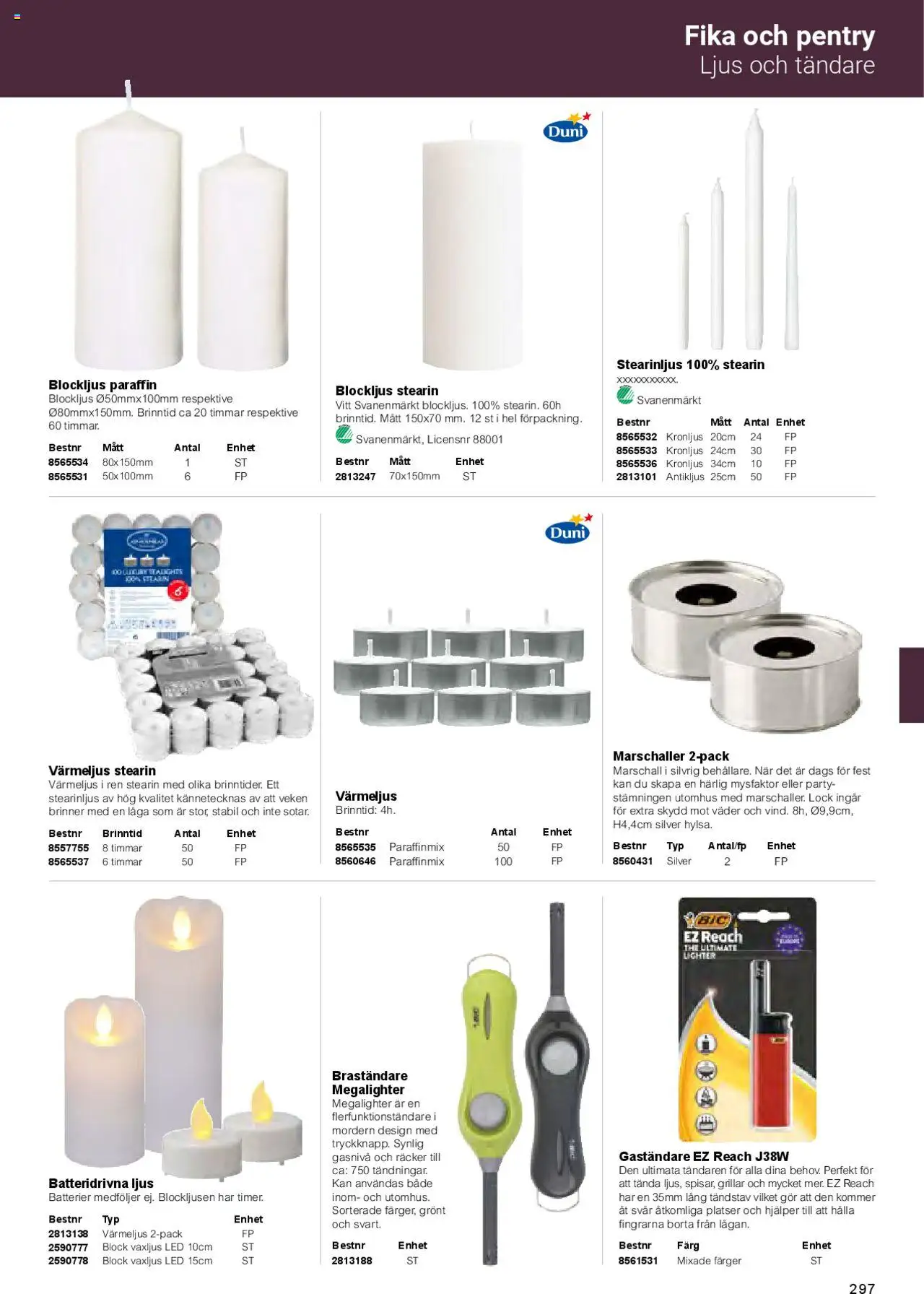 Office Depot reklamblad aktuell från 01.02.2025 | Sida: 299 | Produkter: Batterier, Värmeljus, Ljus