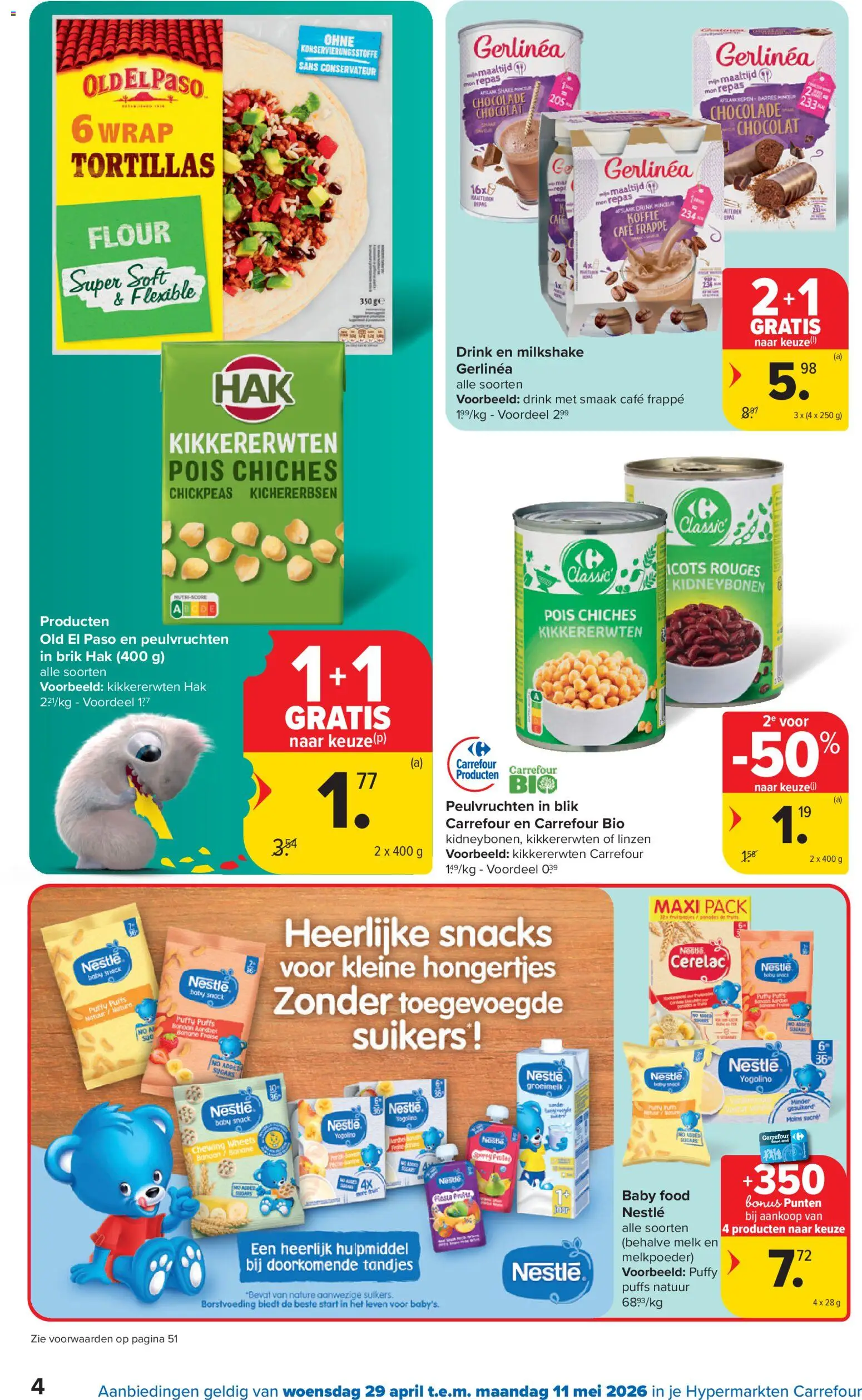 {H1} | Pagina: 4 | Producten: Snacks, Melk, Koffie, Chocolade