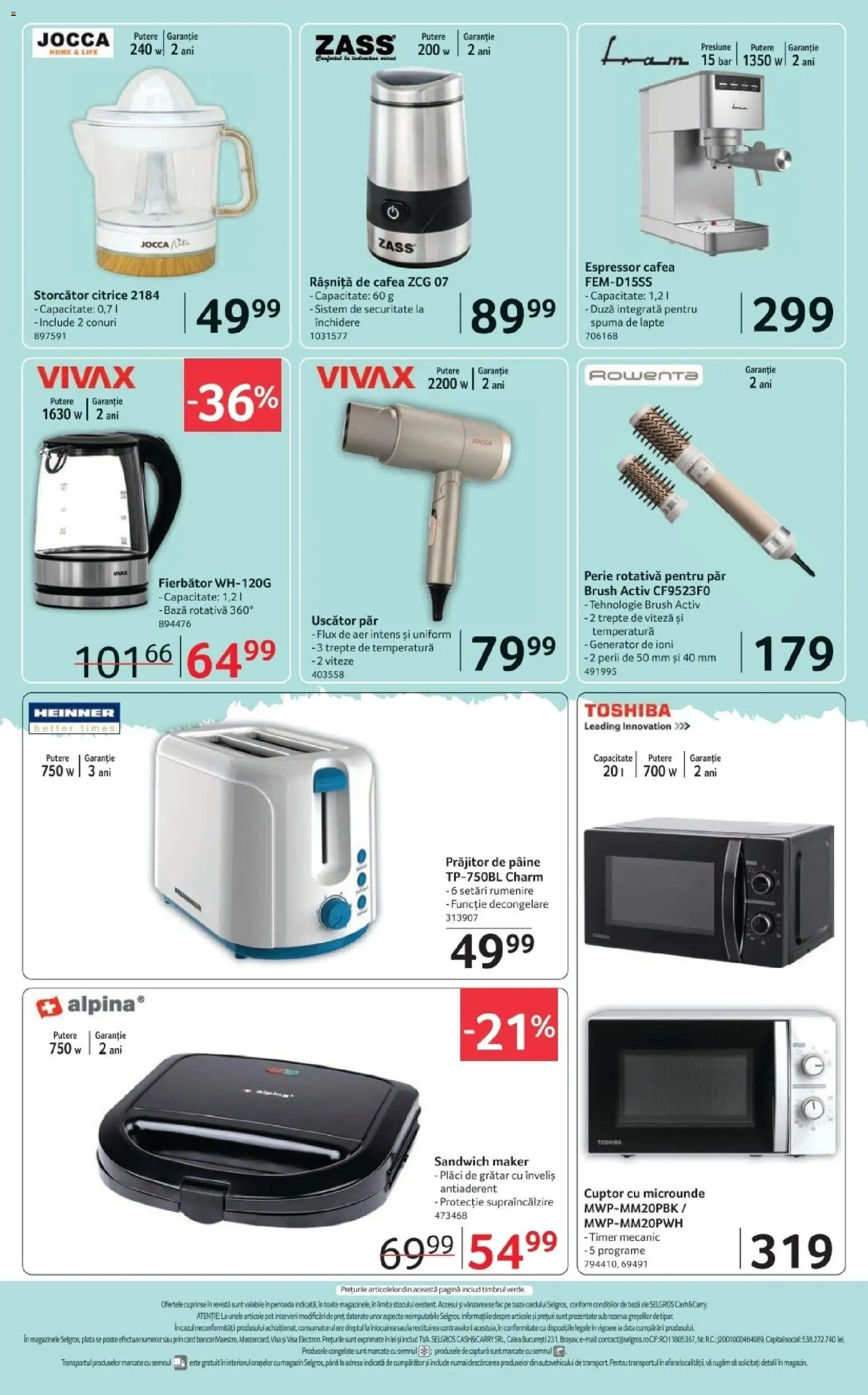Noul catalog Selgros – valabil de la 23.01.2026 | Pagină: 16 | Produse: Espressor, Cuptor, Lapte, Pâine