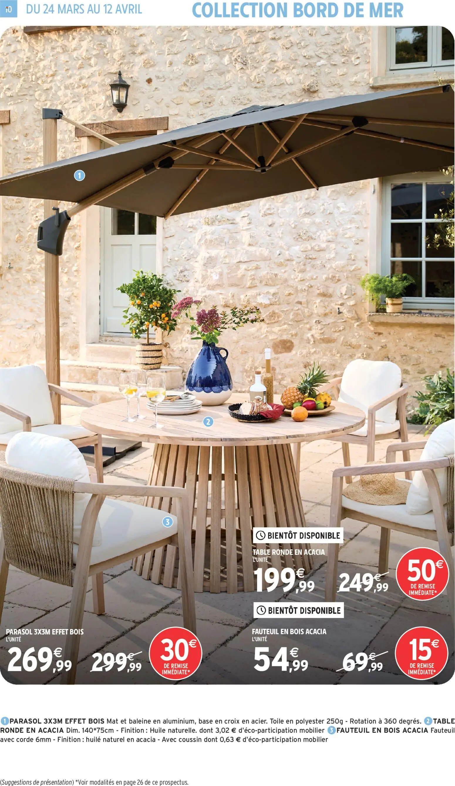 {H1} | Page: 10 | Produits: Base, Fauteuil, Huile, Parasol