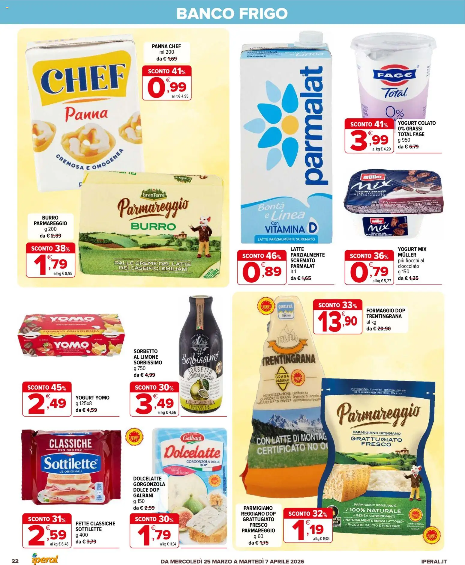 Volantino Iperal del 25.03.2026 | Pagina: 22 | Prodotti: Cioccolato, Fiocchi, Latte, Limone