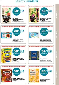 Super U - Prévisualisation de Super U - Ma sélection Carte U décembre valide à partir de 01.12.2025 | Page: 21 | Produits: Farine de ble, Chocapic, Pêche, Thé