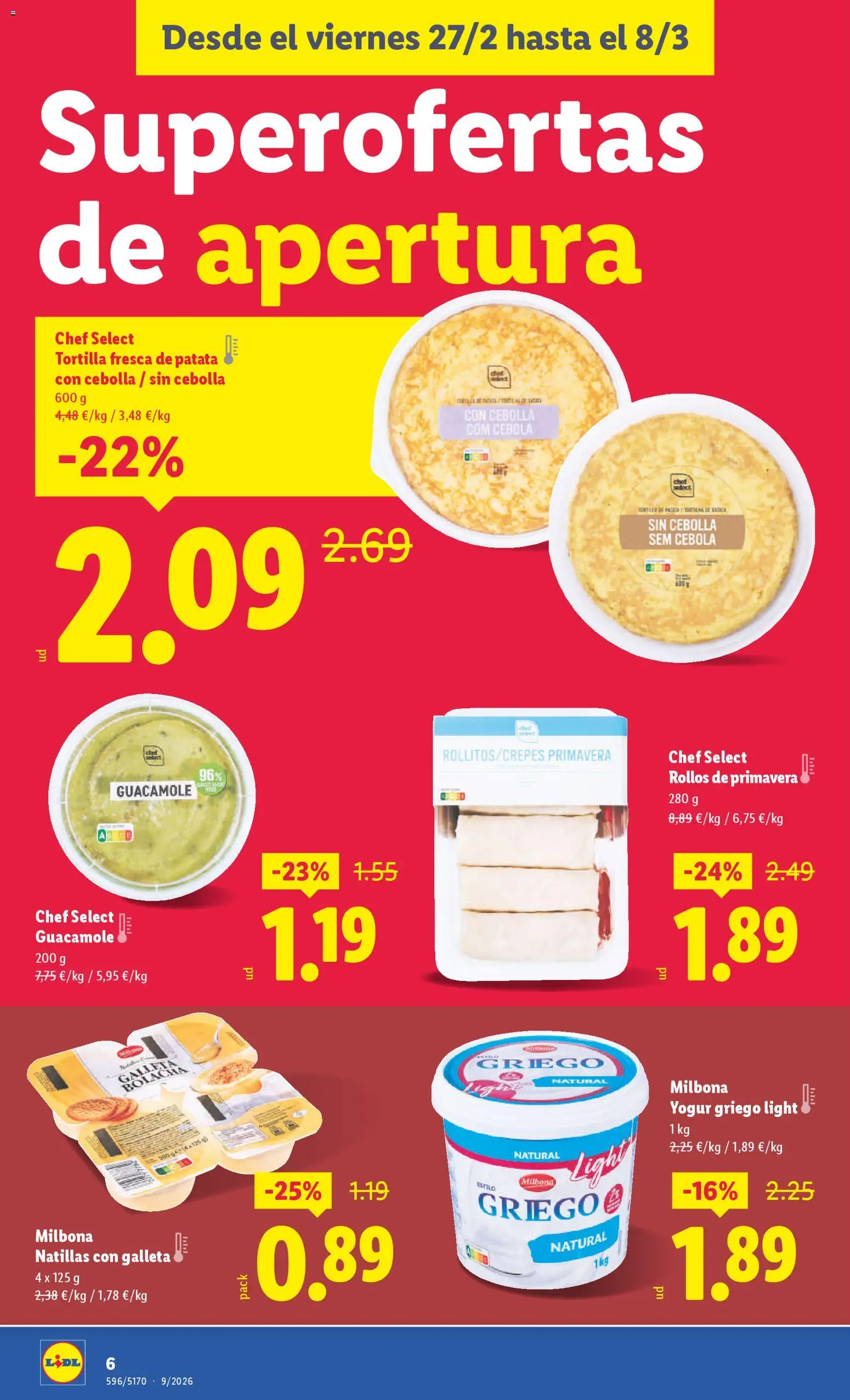 Lidl - Pinto │ válido desde el 27.02.2026 | Página: 6 | Productos: Yogur, Μαγειρική εστία, Guacamole, Παγωμένο τσάι