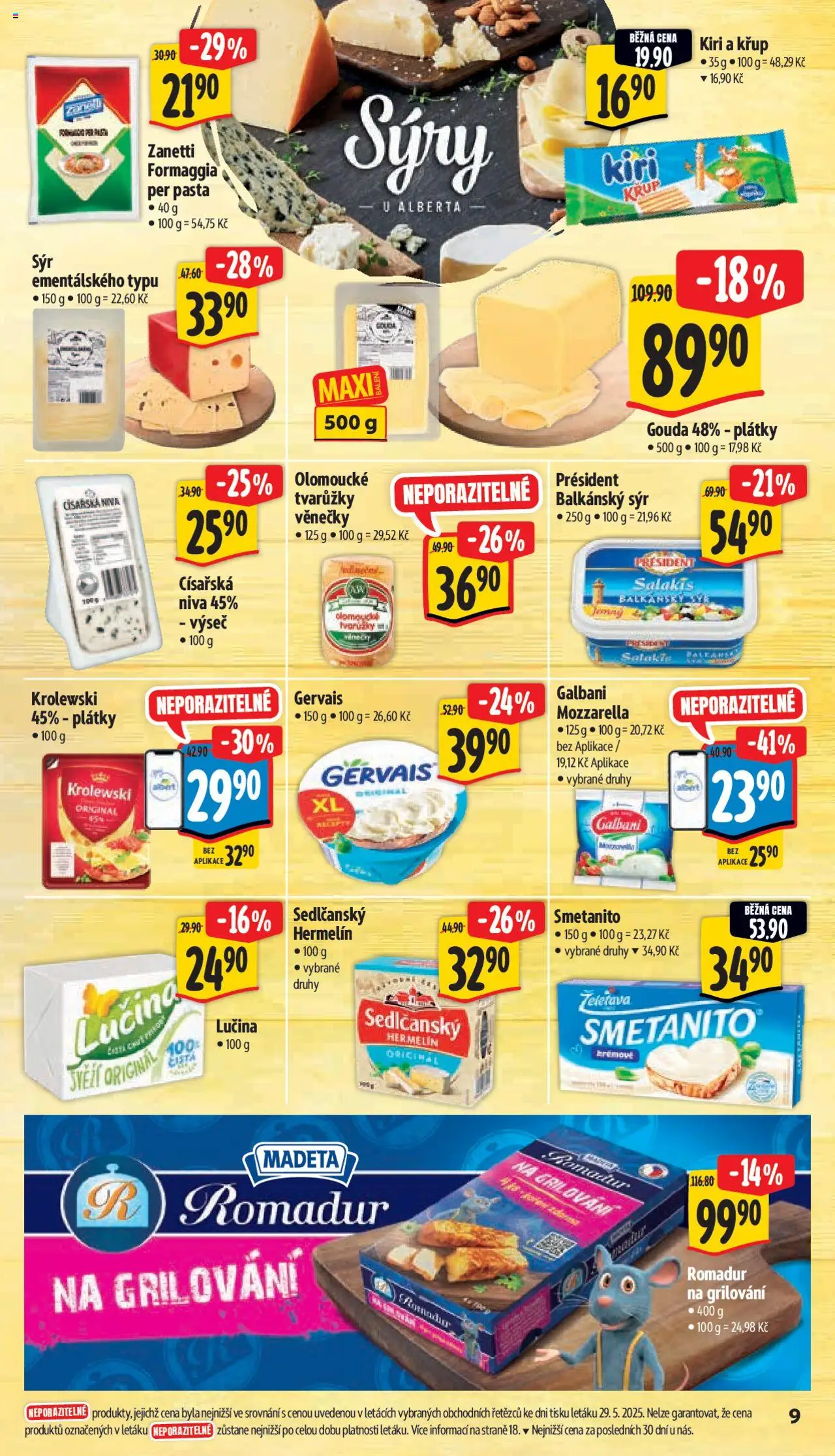 Albert leták - Supermarket od 04.06.2025 | Strana: 16 | Produkty: Sedlčanský Hermelín, Sýr, Tvarůžky, Hermelín