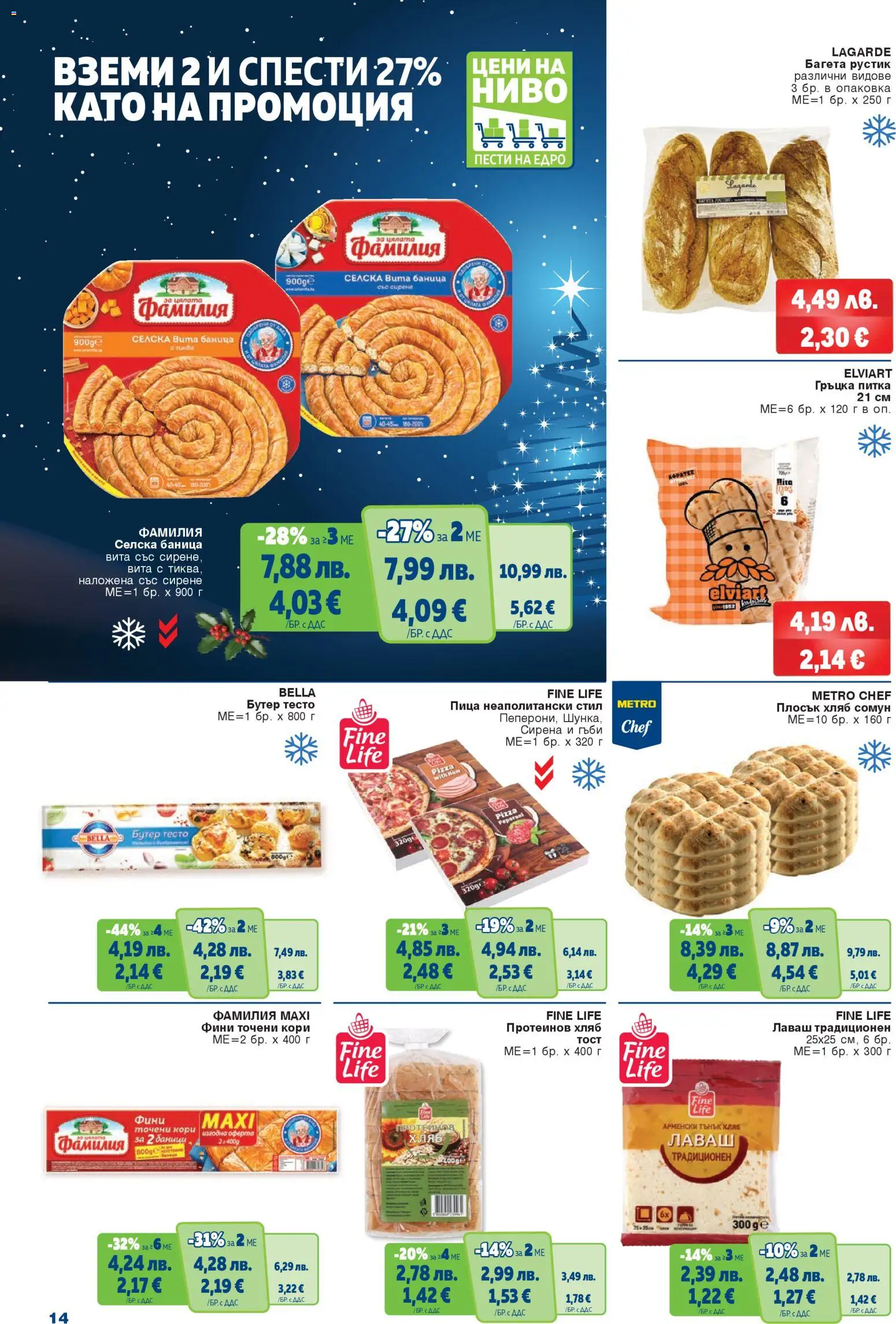 {H1} | Страница: 12 | Продукти: 7up, Гръцка питка, Точени кори, Питка