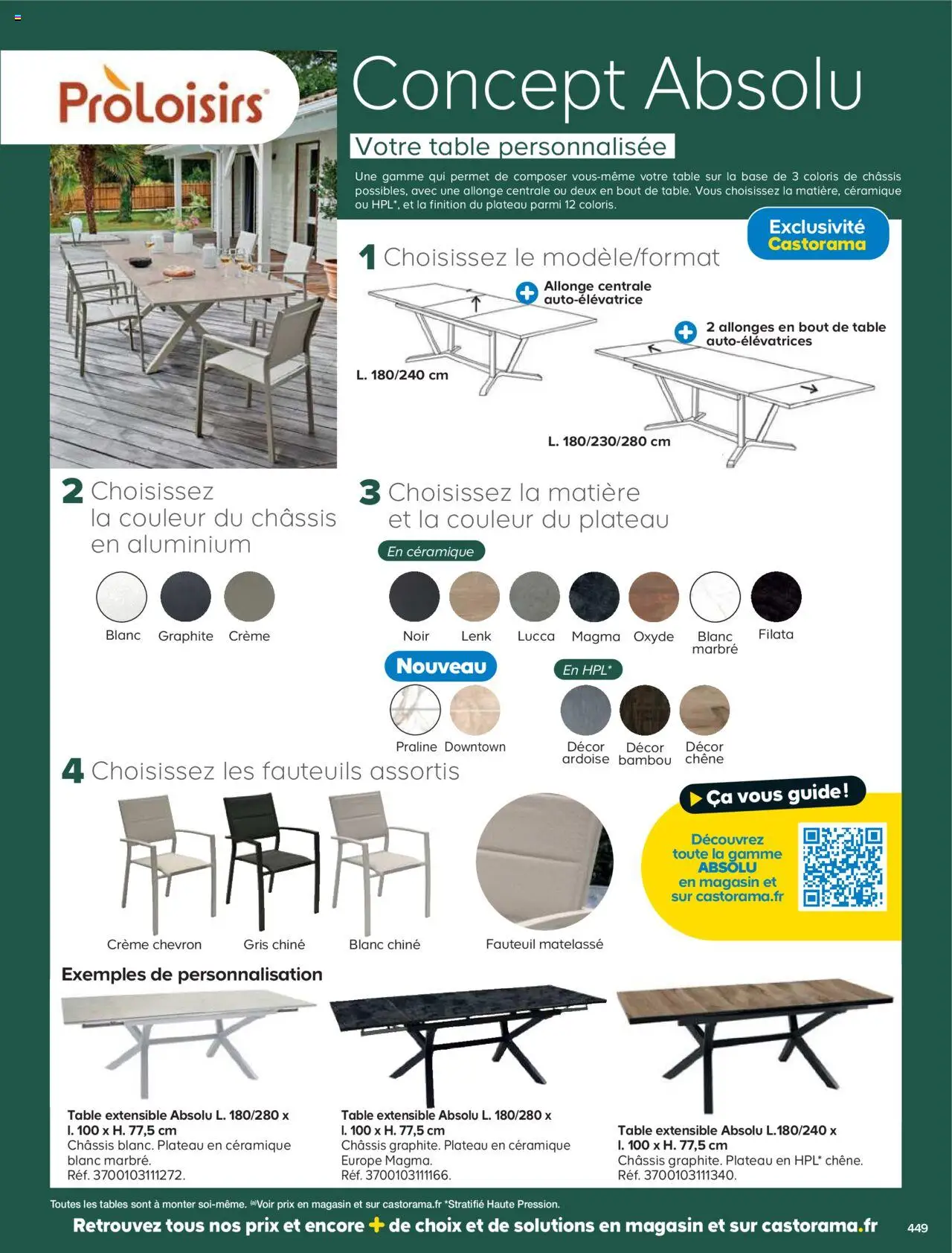 {H1} | Page: 449 | Produits: Table extensible, Fauteuil, Table, Crème