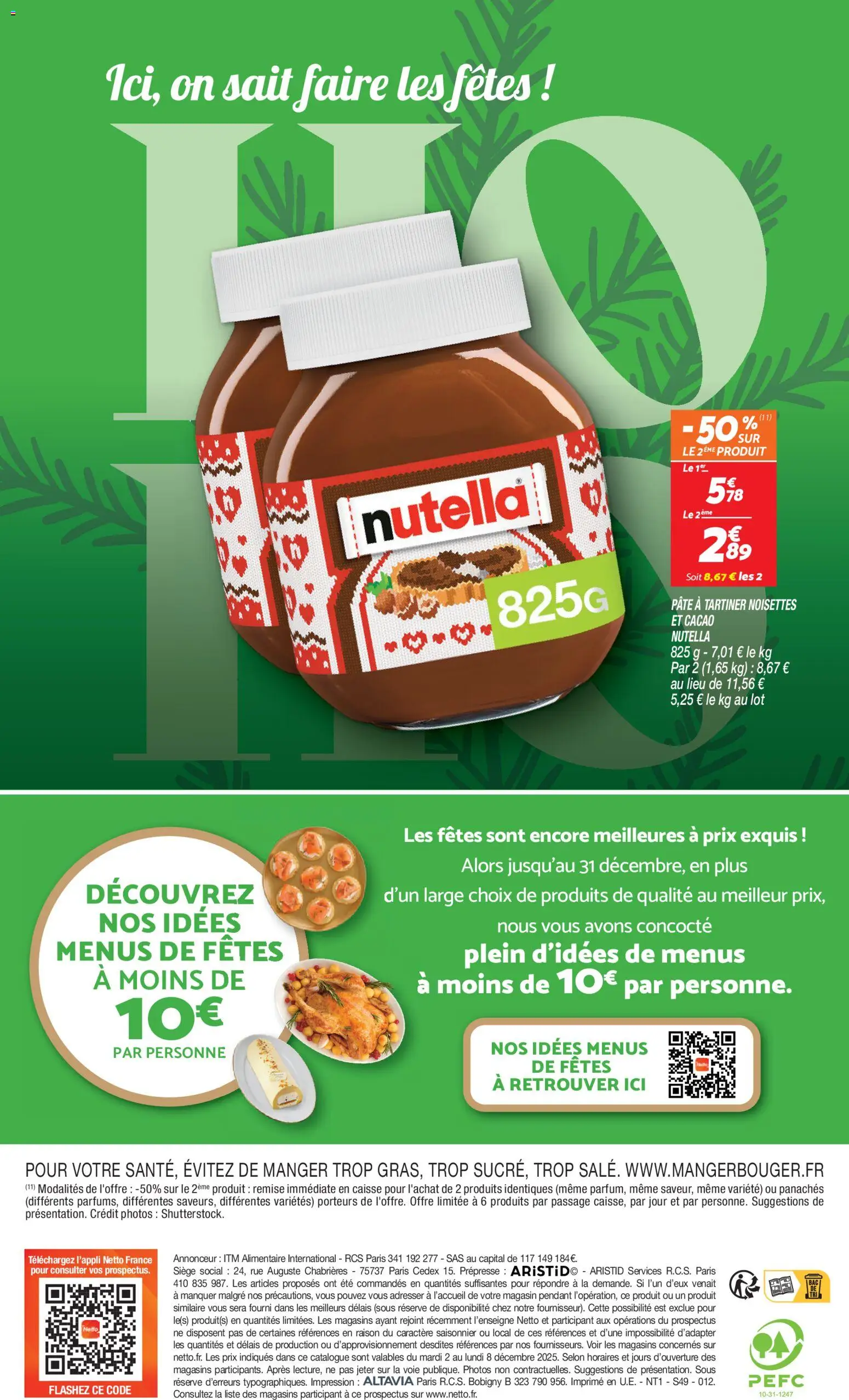 {H1} | Page: 20 | Produits: Noisettes, Pâte à tartiner, Nutella