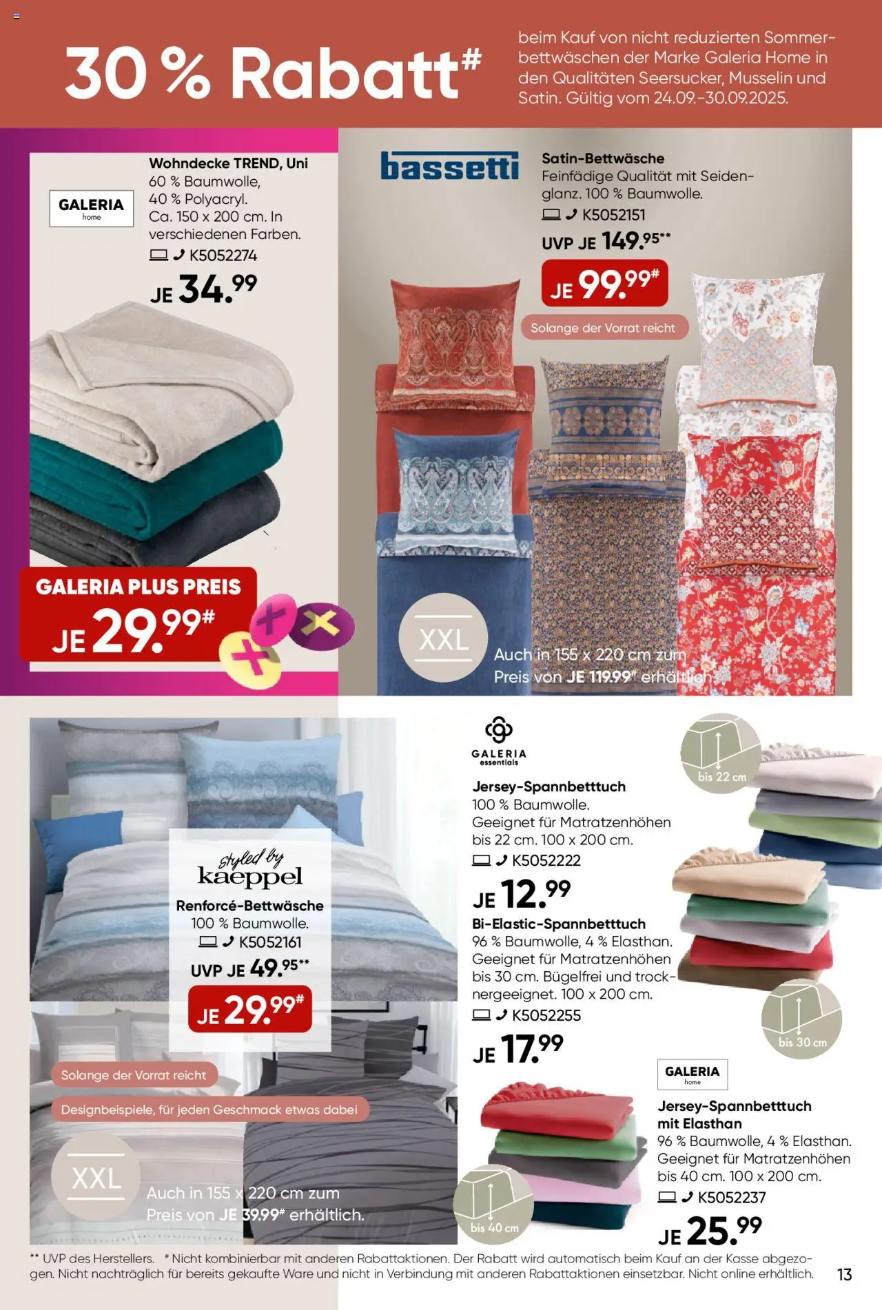 Galeria Karstadt Kaufhof Prospekt 	 – gültig ab 24.09.2025 | Seite: 13
