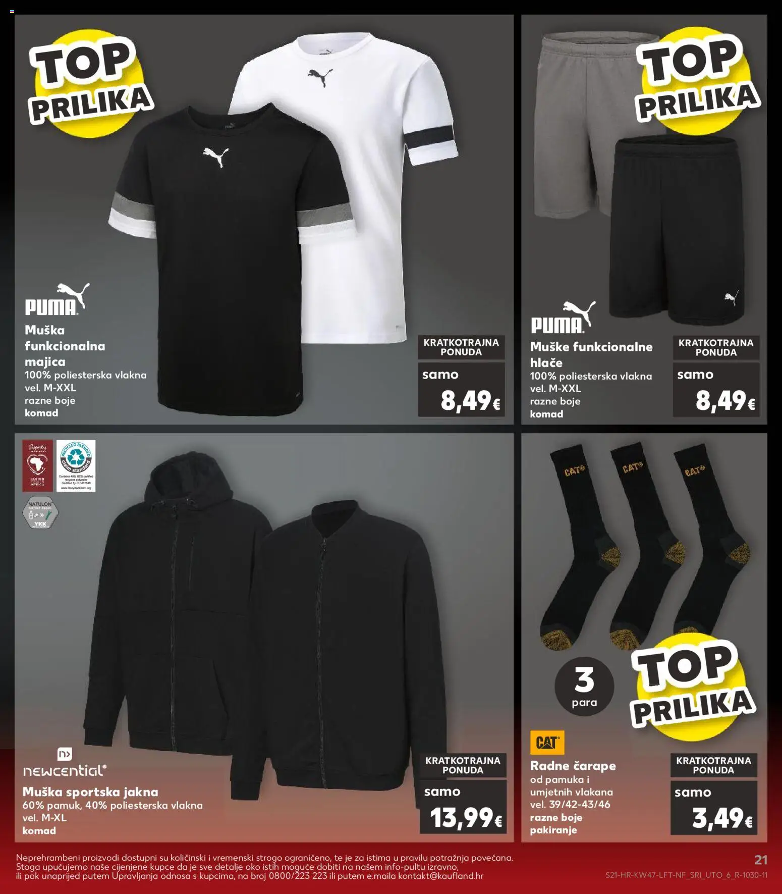 Kaufland katalog | vrijedi od 19.11.2025 | Stranica: 21 | Proizvodi: Majica, Jakna, Hlače, Čarape