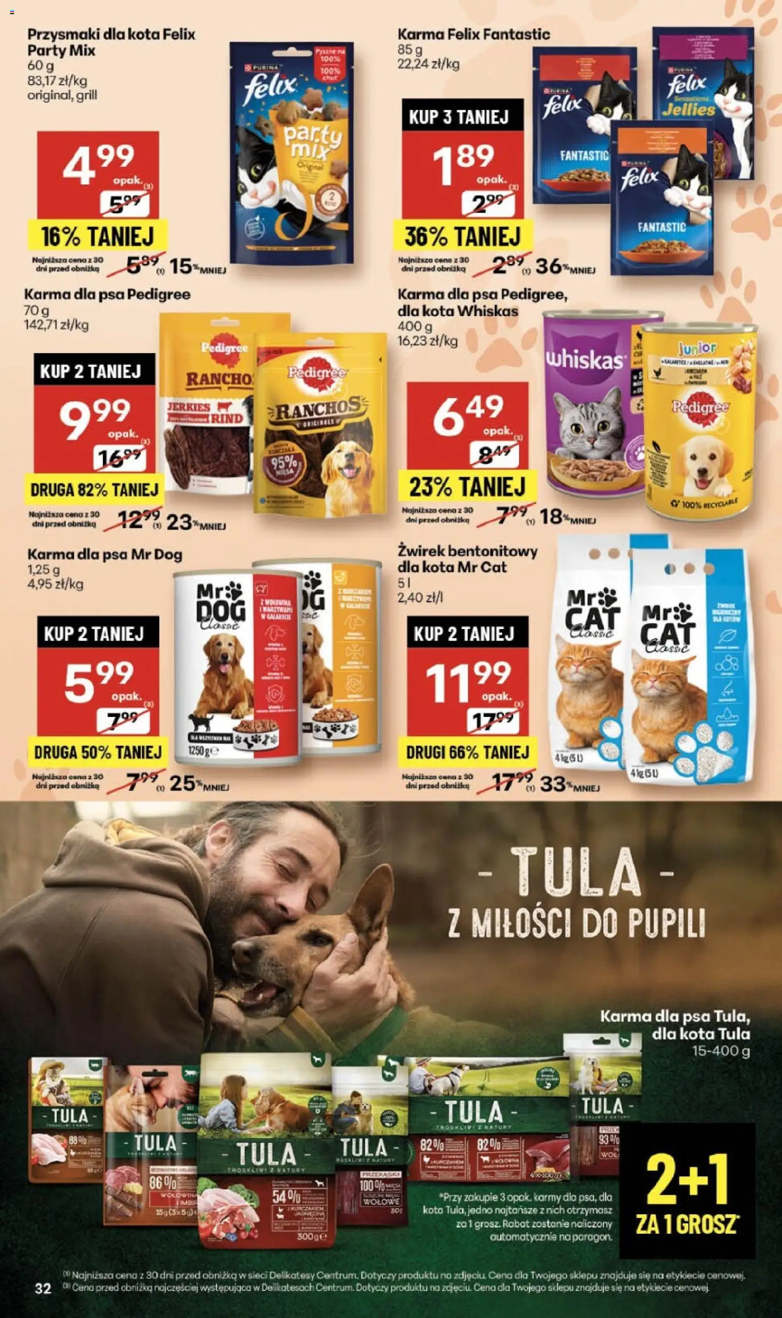 Delikatesy Centrum Gazetka - Sklepy Własne od 06.11.2025 | Strona: 32 | Produkty: Przysmaki dla kota, Grill, Pedigree, Karma dla psa