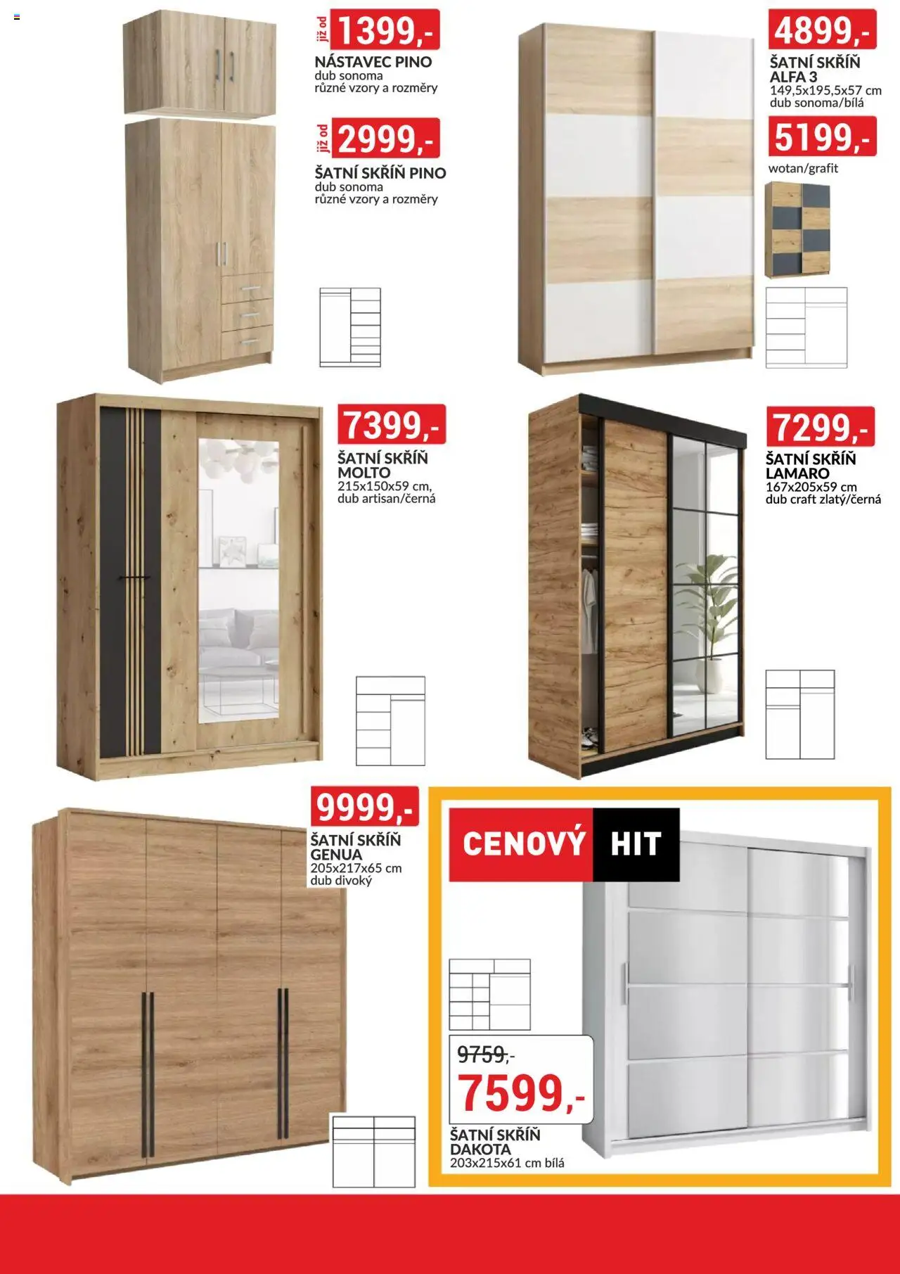 BAUMAX leták - Bydlení na míru od 01.10.2025 | Strana: 42 | Produkty: Šatní skříň, Skříň