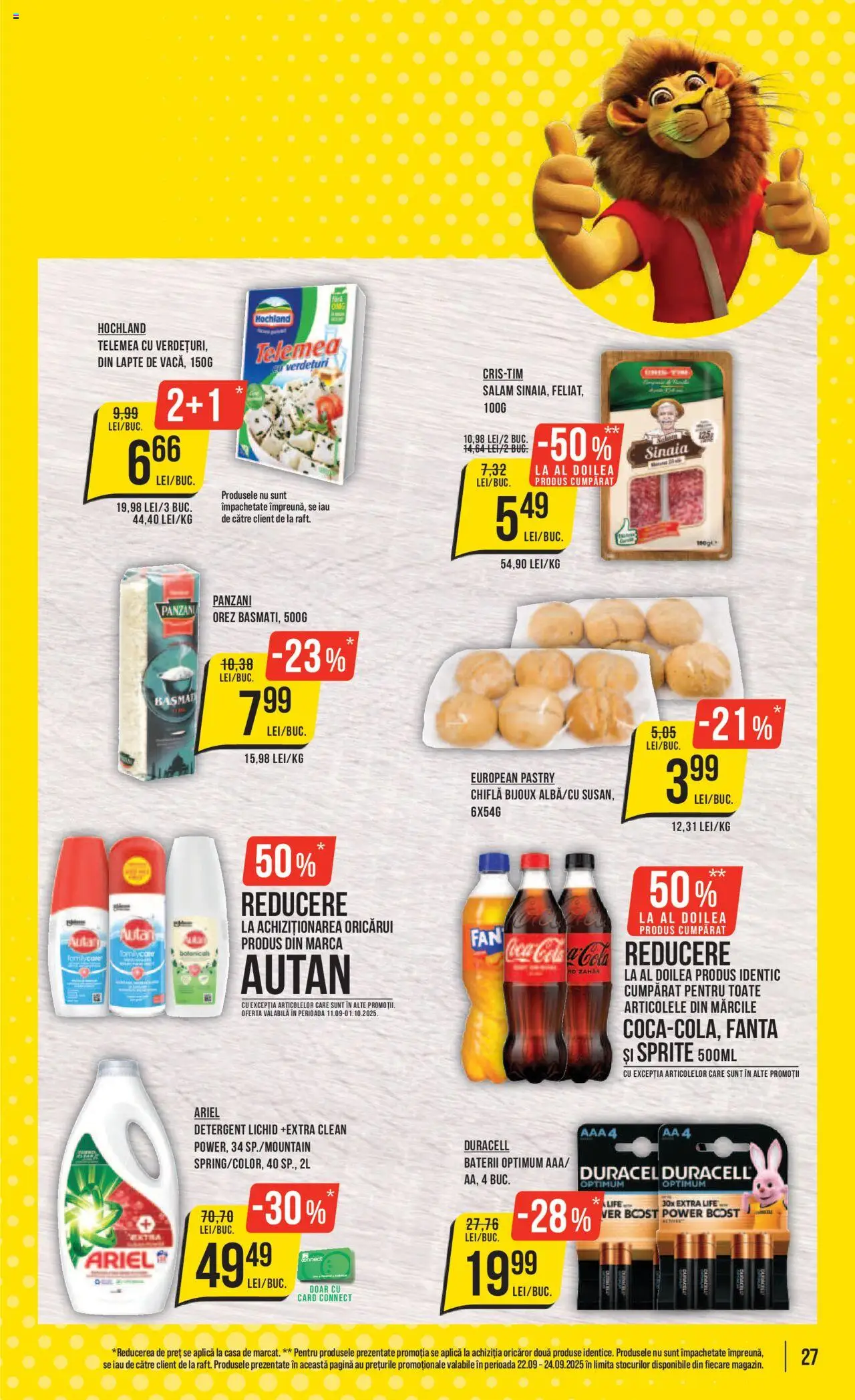 Noul catalog Mega Image – valabil de la 18.09.2025 | Pagină: 27 | Produse: Amerikan servis, Lapte, Orez, Detergent