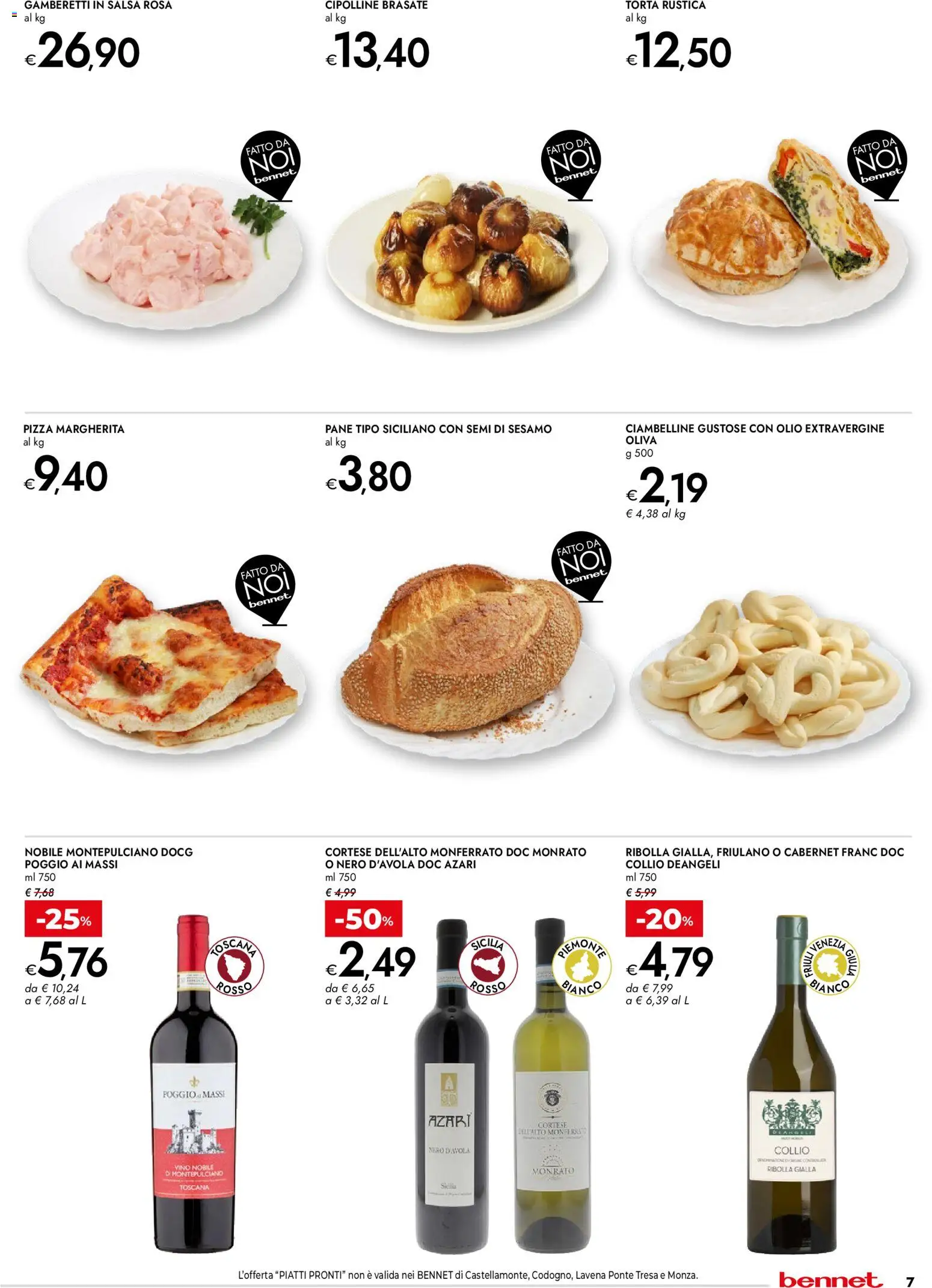 Volantino bennet del 23.03.2026 | Pagina: 7 | Prodotti: Salsa, Olio, Cipolline, Gamberetti