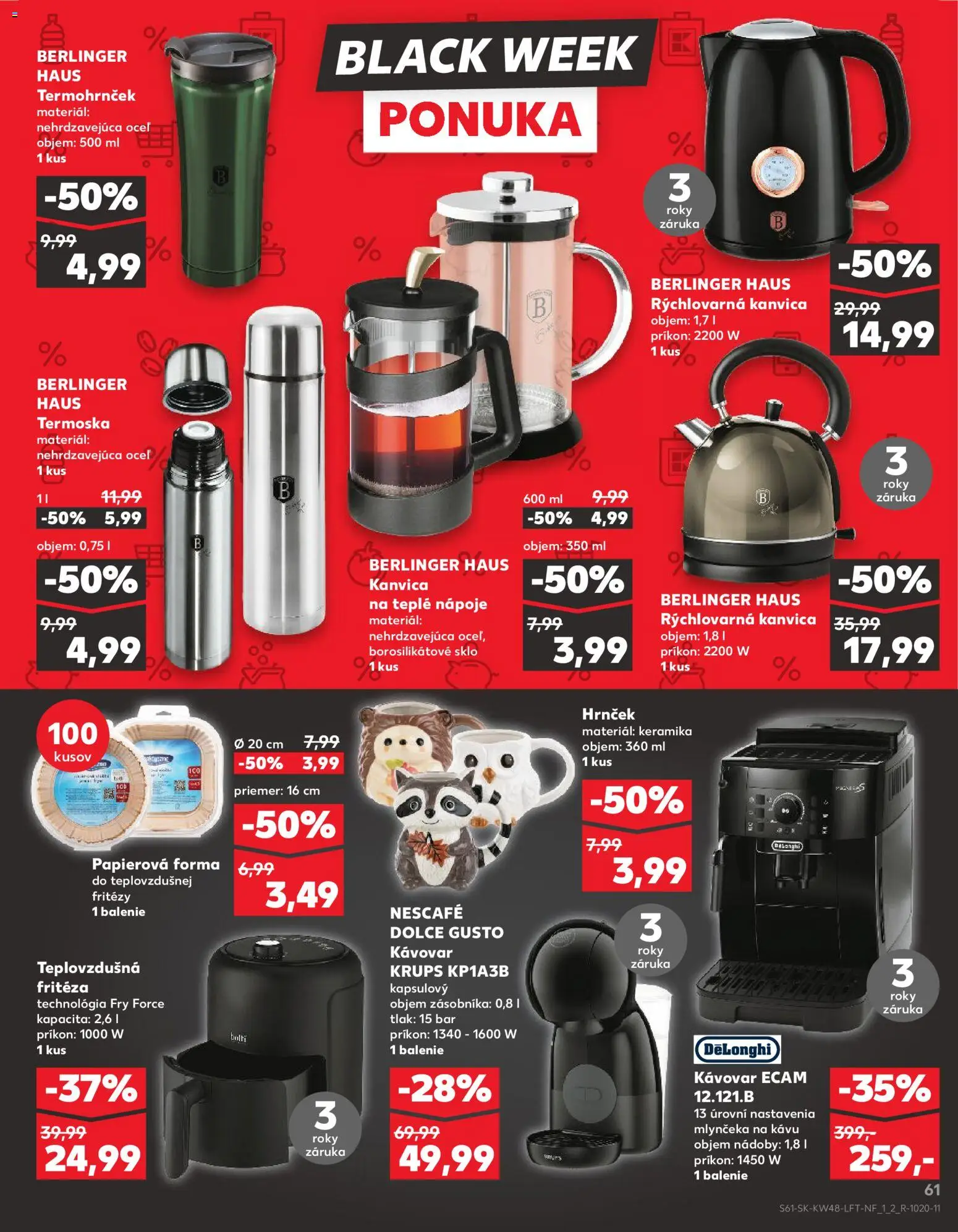 Kaufland SK akciós ujság - amely érvényes a következő dátumtól: 27.11.2025 | Oldal: 61 | Termékek: Dolce Gusto, Nescafé