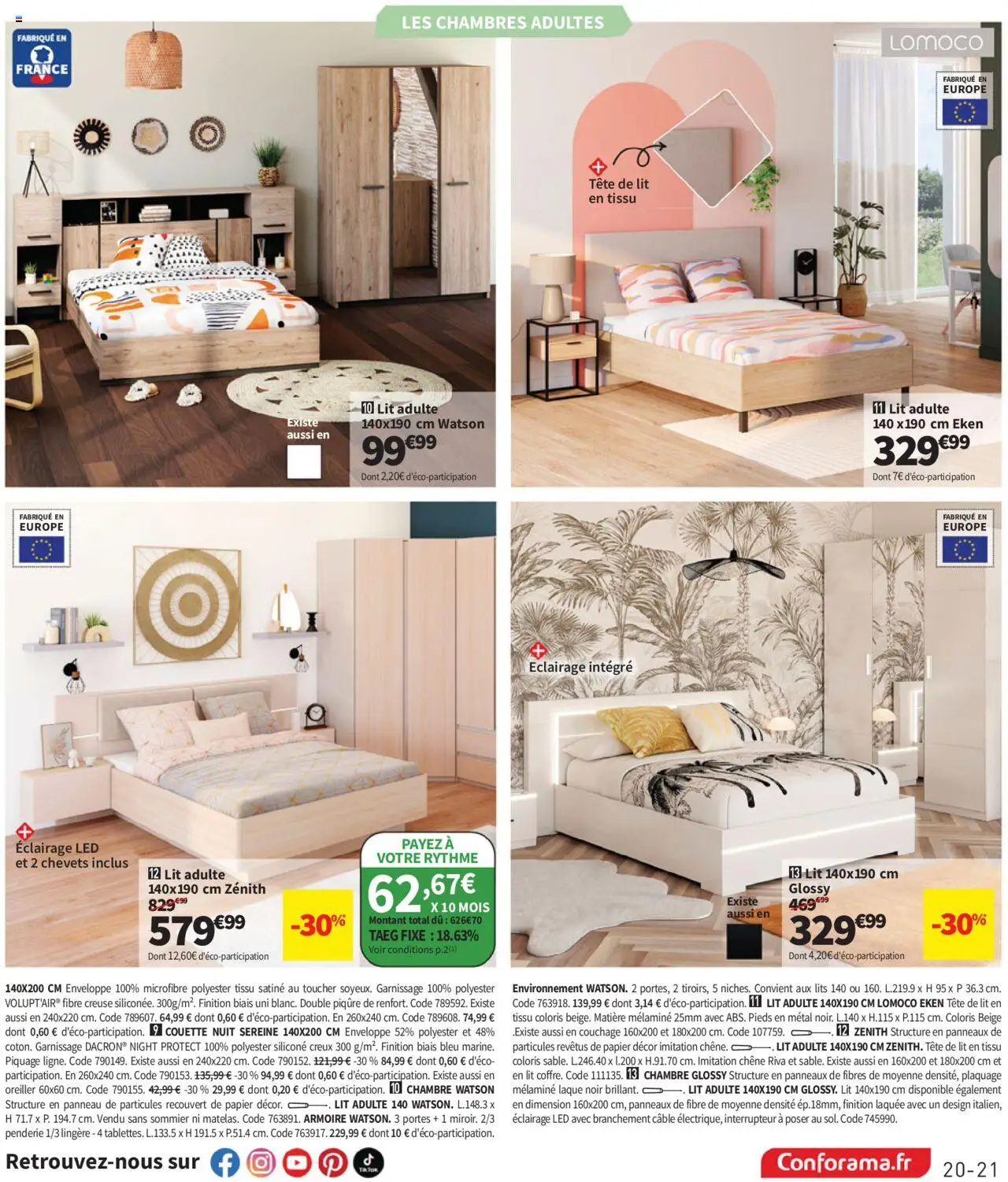 {H1} | Page: 21 | Produits: Câble, Enveloppe, Oreiller, Couette