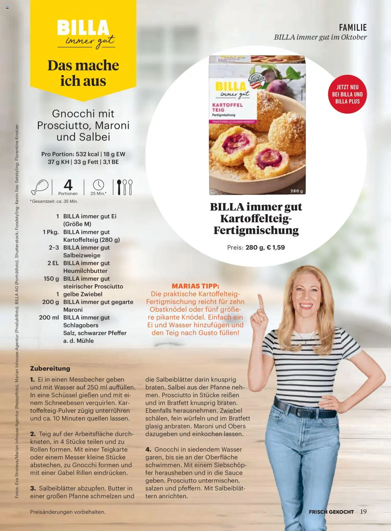 Billa AT akciós ujság - amely érvényes a következő dátumtól: 01.10.2025 | Oldal: 17 | Termékek: Gnocchi