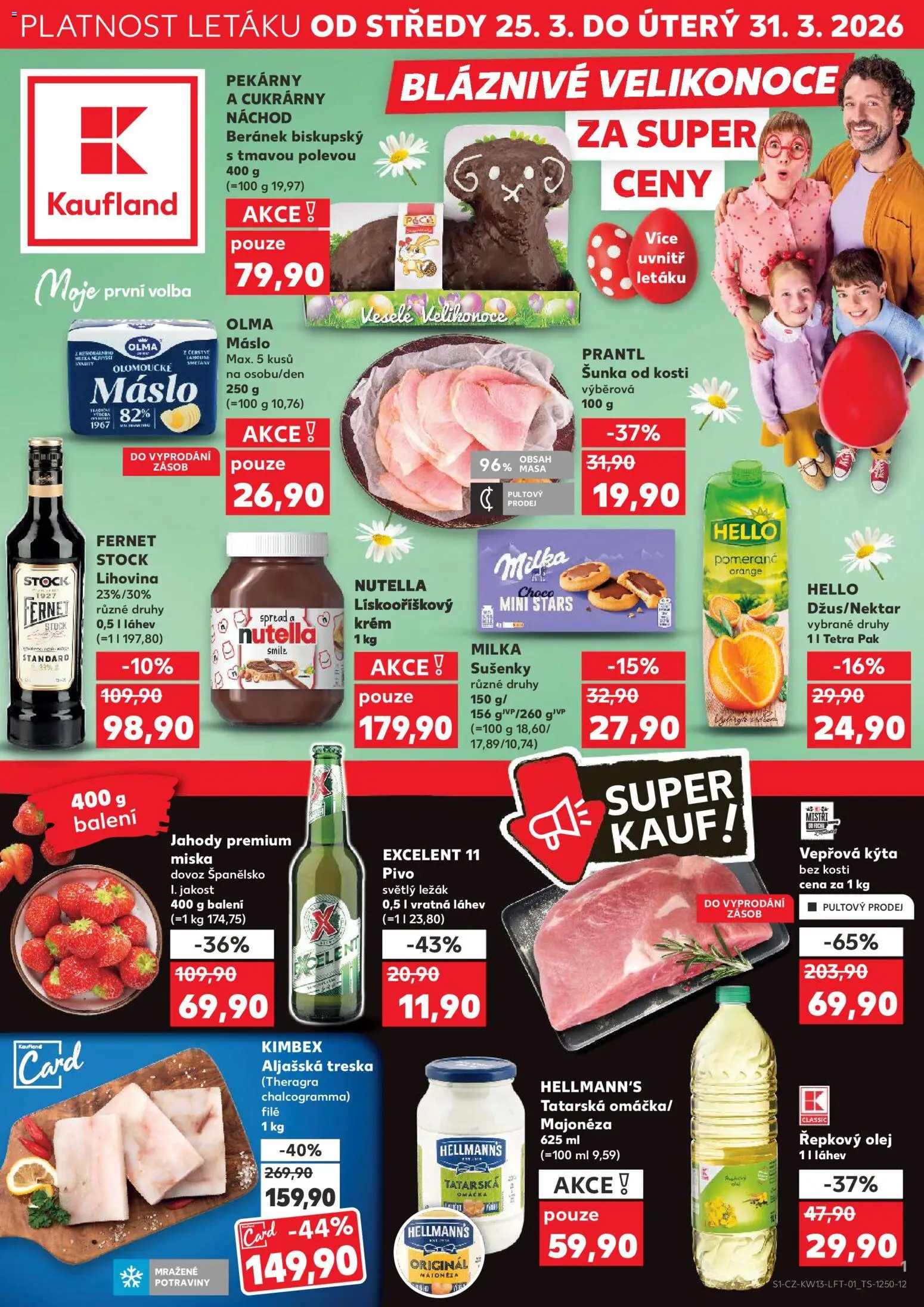Kaufland leták - Kolín od 25.03.2026 | Strana: 1 | Produkty: Olej, Řepkový olej, Potraviny, File