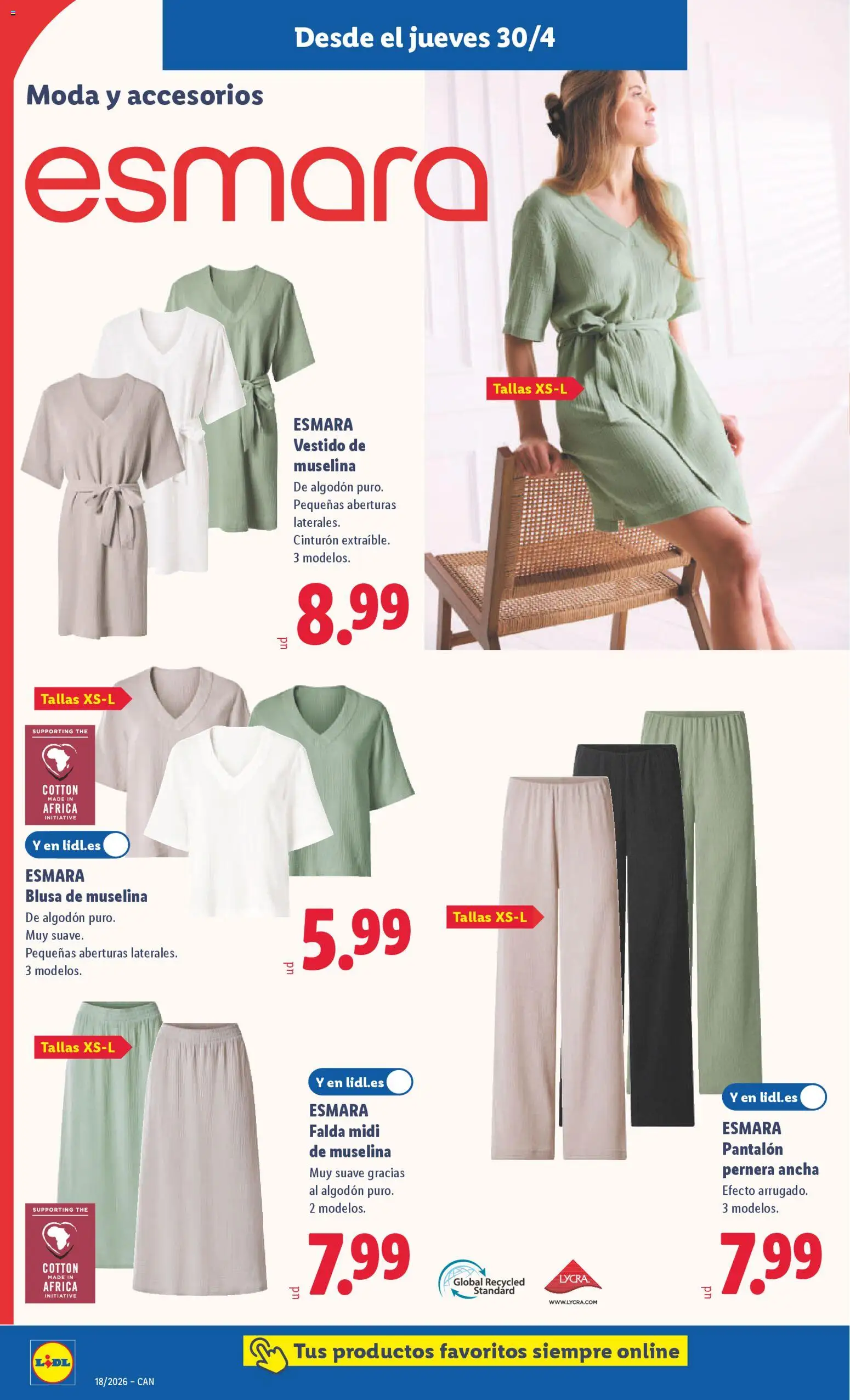 Lidl folleto de bazar │ válido desde el 27.04.2026 | Página: 28 | Productos: Falda midi, Blusa, Cinturón