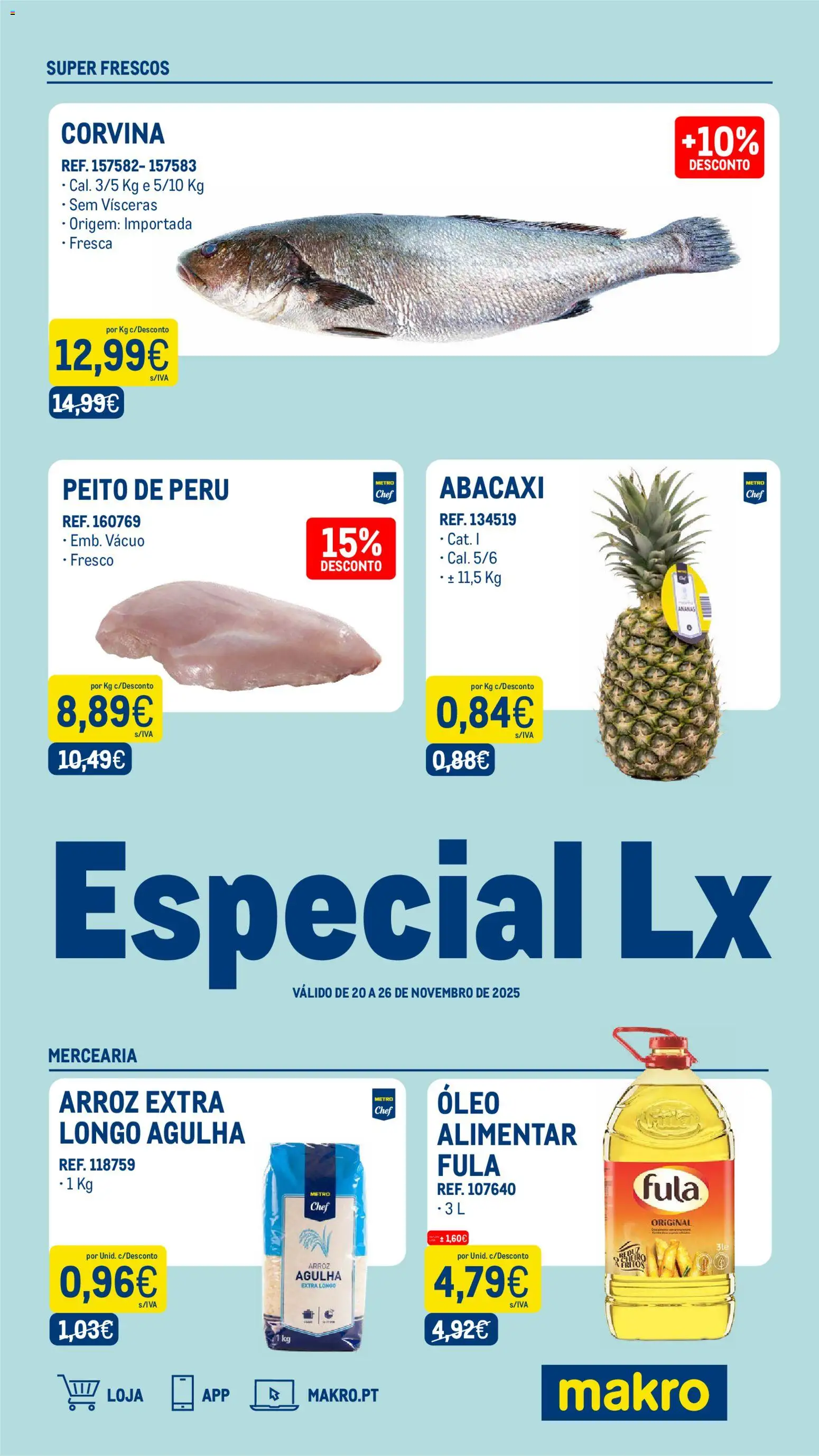 Makro Especial Lx Semana 47 │ válido de 20.11.2025 | Página: 1 | Produtos: Peito de peru, Peru, Óleo, Arroz