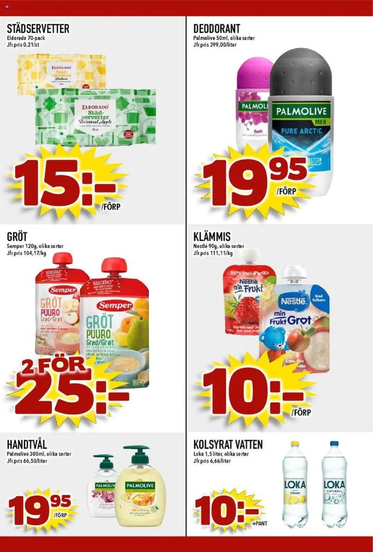 Nya Pulsen reklamblad aktuell från 13.10.2025 | Sida: 19 | Produkter: Klämmis, Loka, Deodorant, Citron