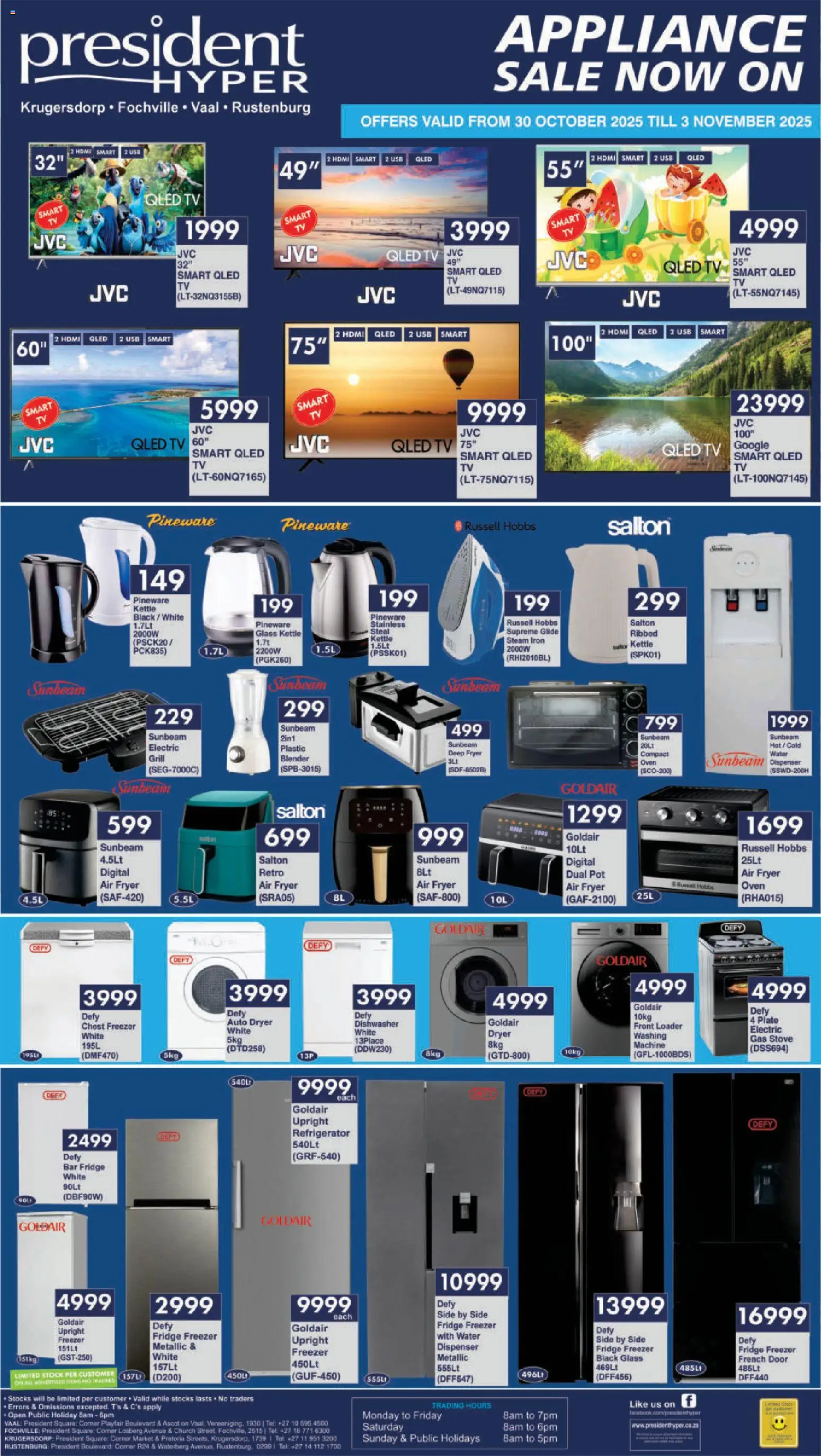 New President Hyper catalogue – valid from 30.10.2025 | Page: 1 | Products: USB, Dryer, Dishwasher, Water
