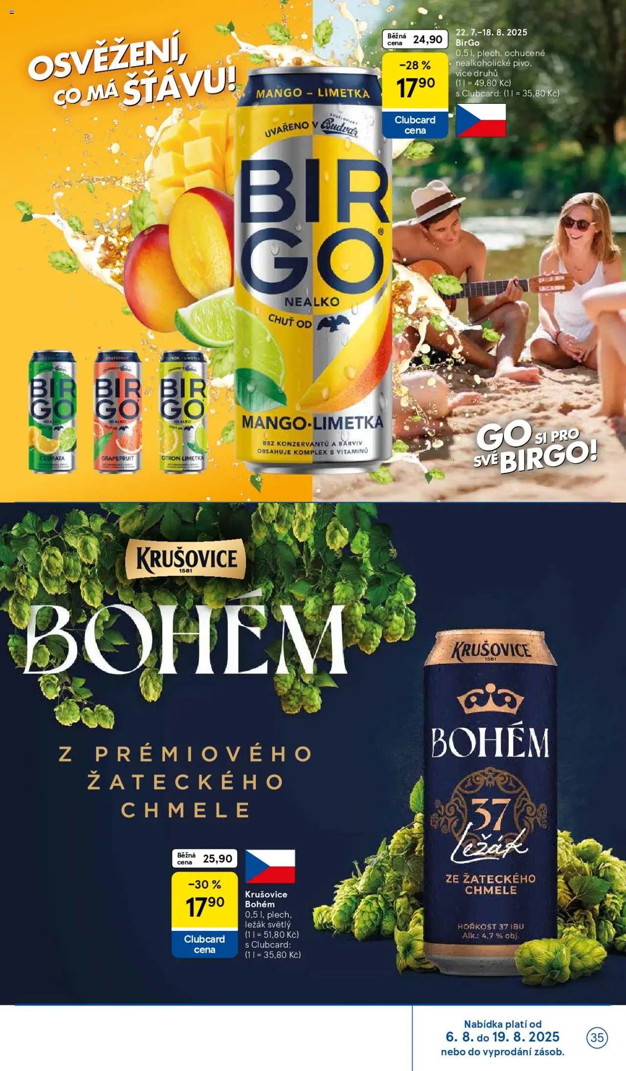 Tesco leták - Hypermarket od 06.08.2025 | Strana: 35 | Produkty: Mango, Budvar, Krušovice Bohém, Krušovice