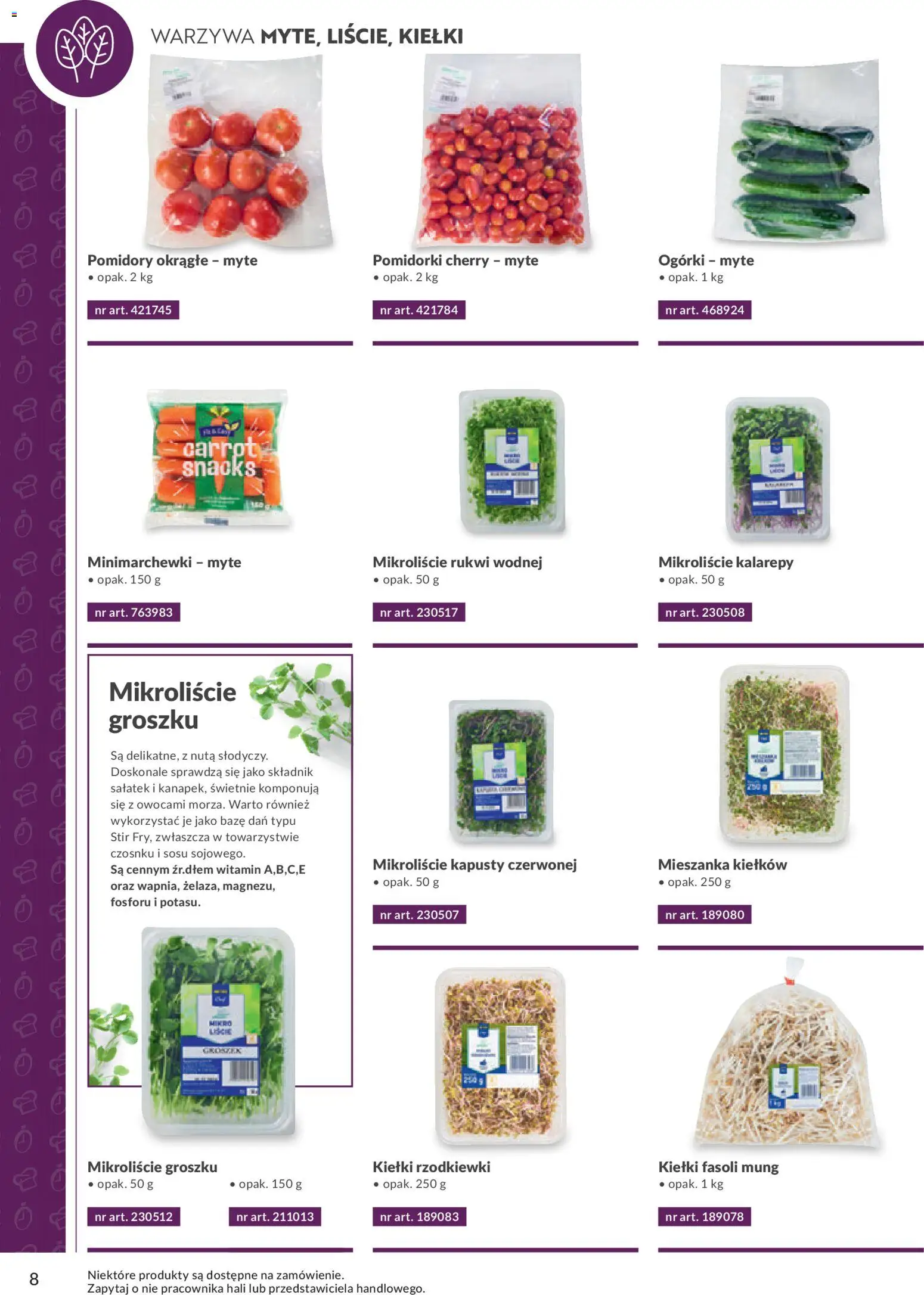 Makro Gazetka - Smart Chef Warzywa i Owoce od 01.01.2026 | Strona: 8 | Produkty: Pomidory, Ogórki, Warzywa