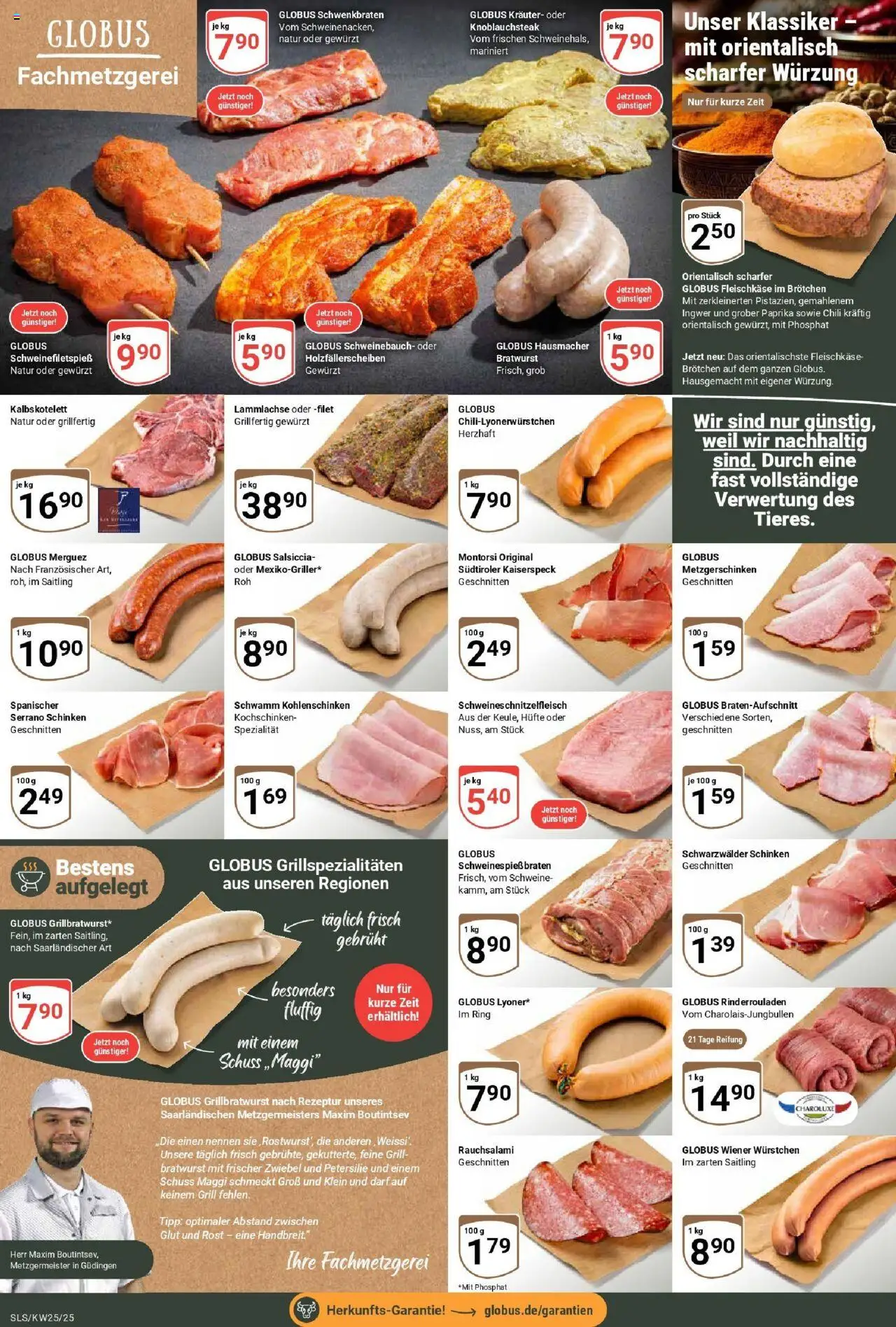 Globus prospekt Saarlouis	 - gültig ab dem 15.06.2025 | Seite: 8 | Produkte: Wiener wurstchen, Paprika, Salami, Serrano schinken
