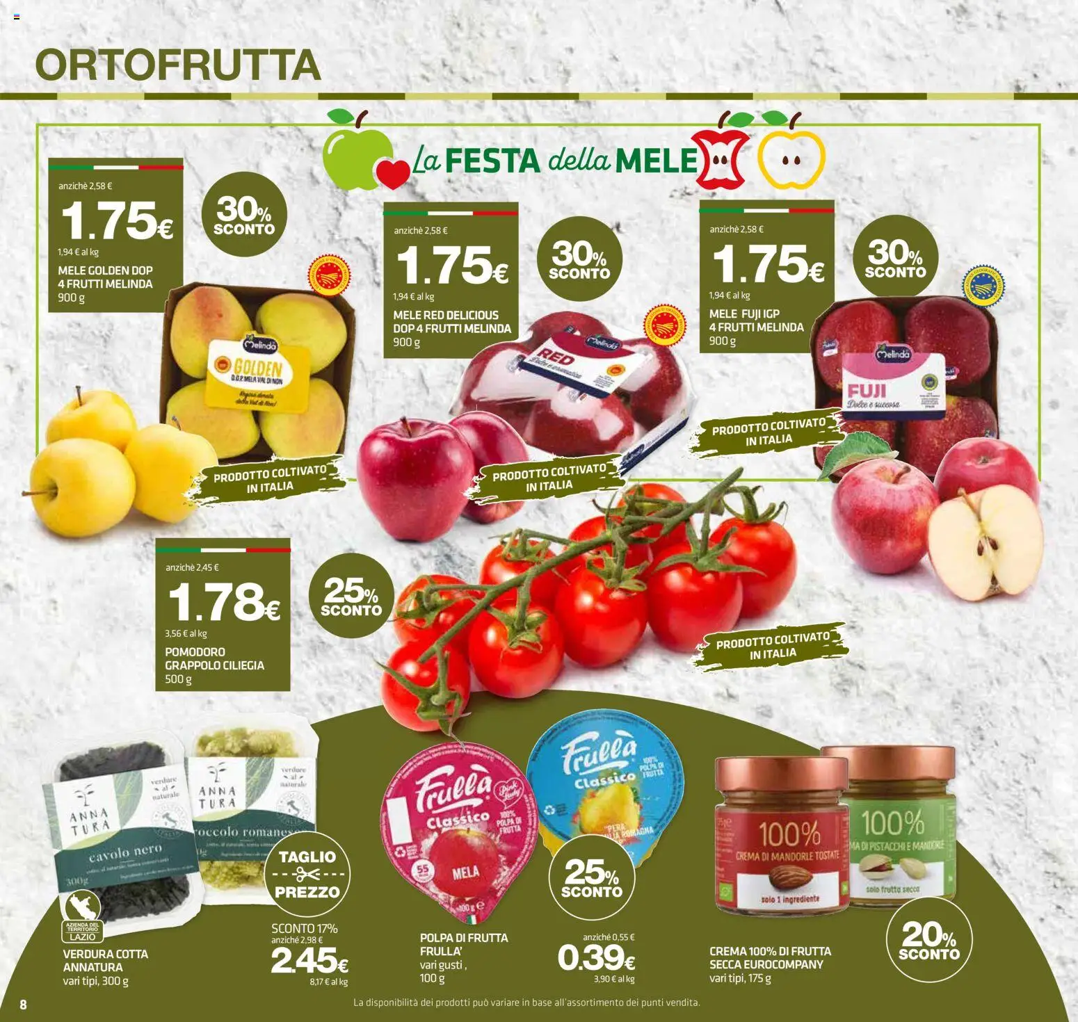 Volantino Superconti del 12.02.2026 | Pagina: 8 | Prodotti: Crema, Frutta, Pomodoro, Pistacchi