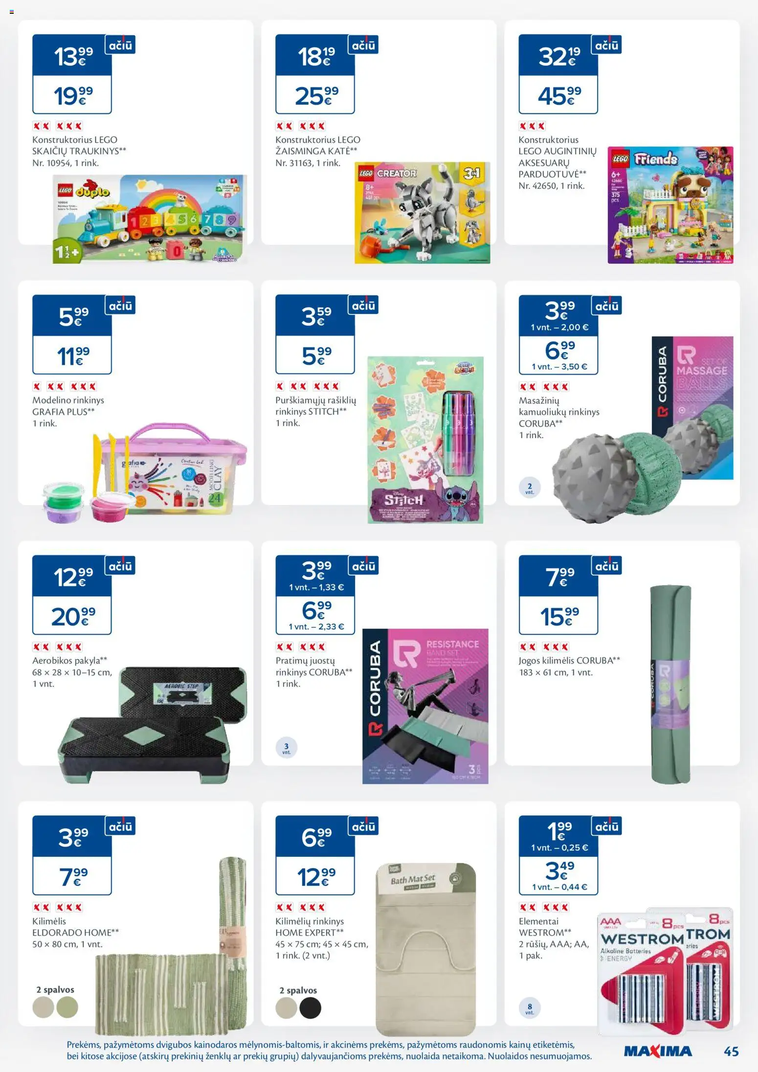 MAXIMA akcijos nuo 17.02.2026 | Puslapis: 45 | Prekių: Kilimėlis