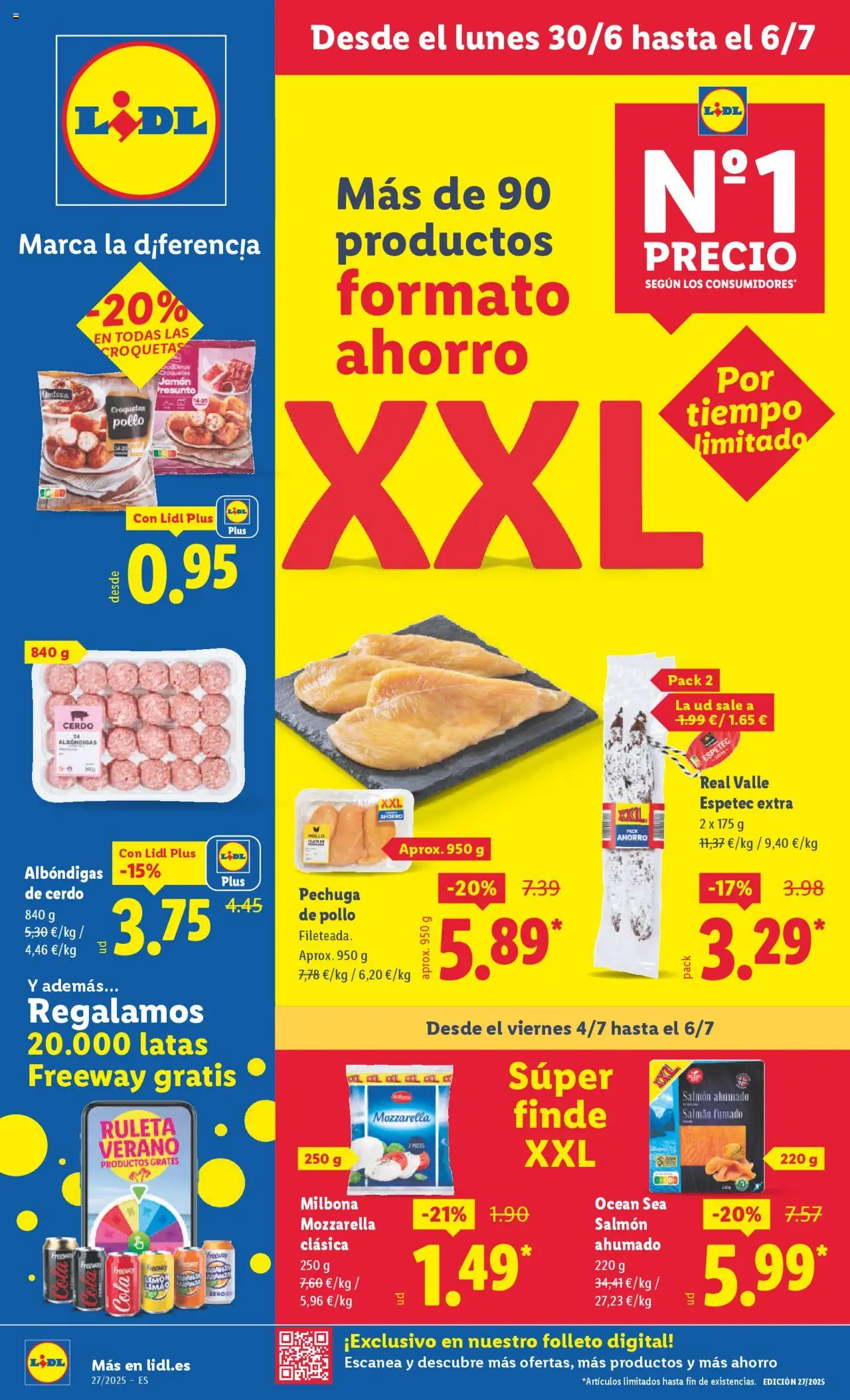 Lidl catálogo MAD │ válido desde el 30.06.2025 | Página: 1 | Productos: Jamón, Cerdo, Salmón ahumado, Croquetas