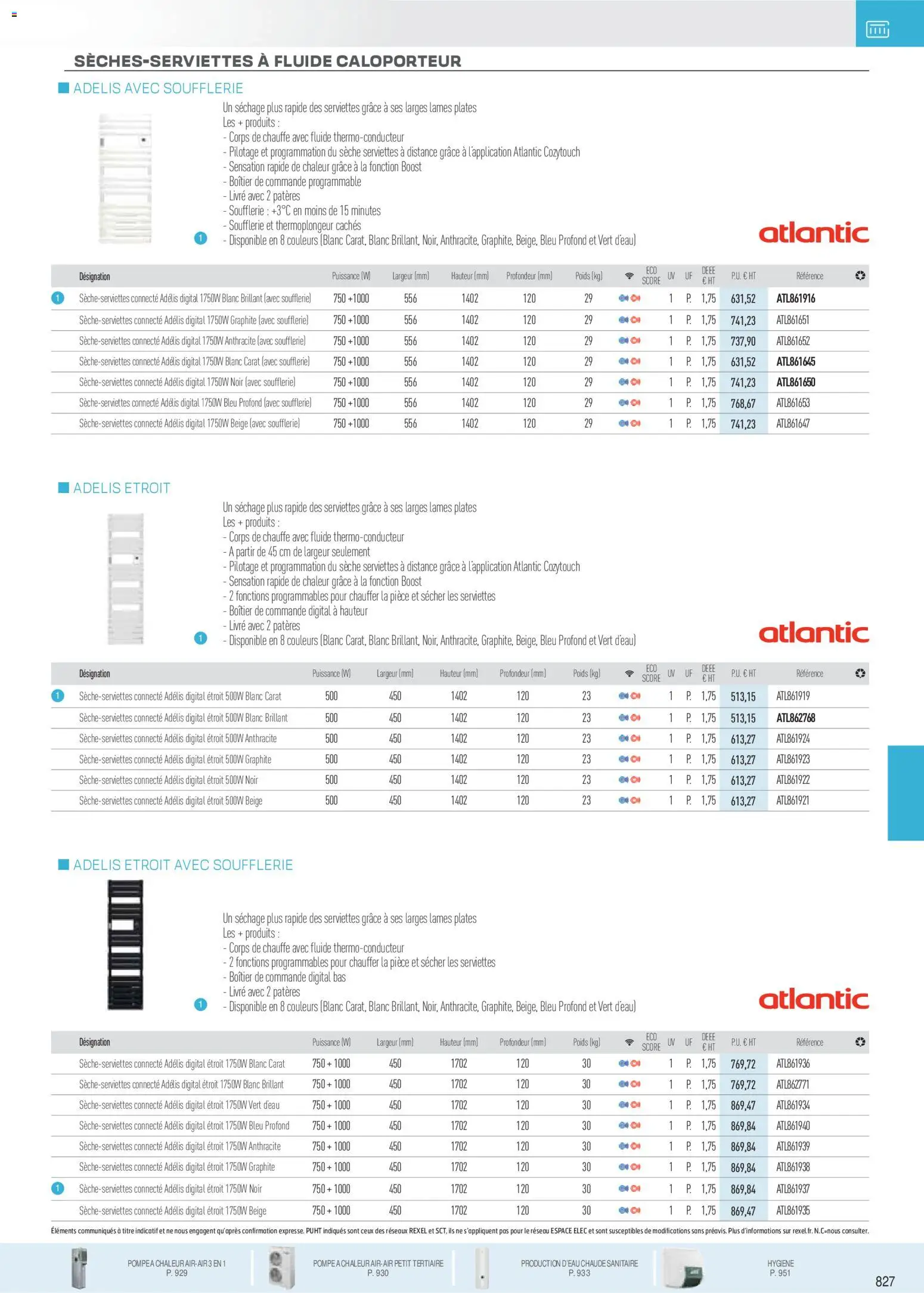 {H1} | Page: 39 | Produits: Poids, Seche serviettes, Livre