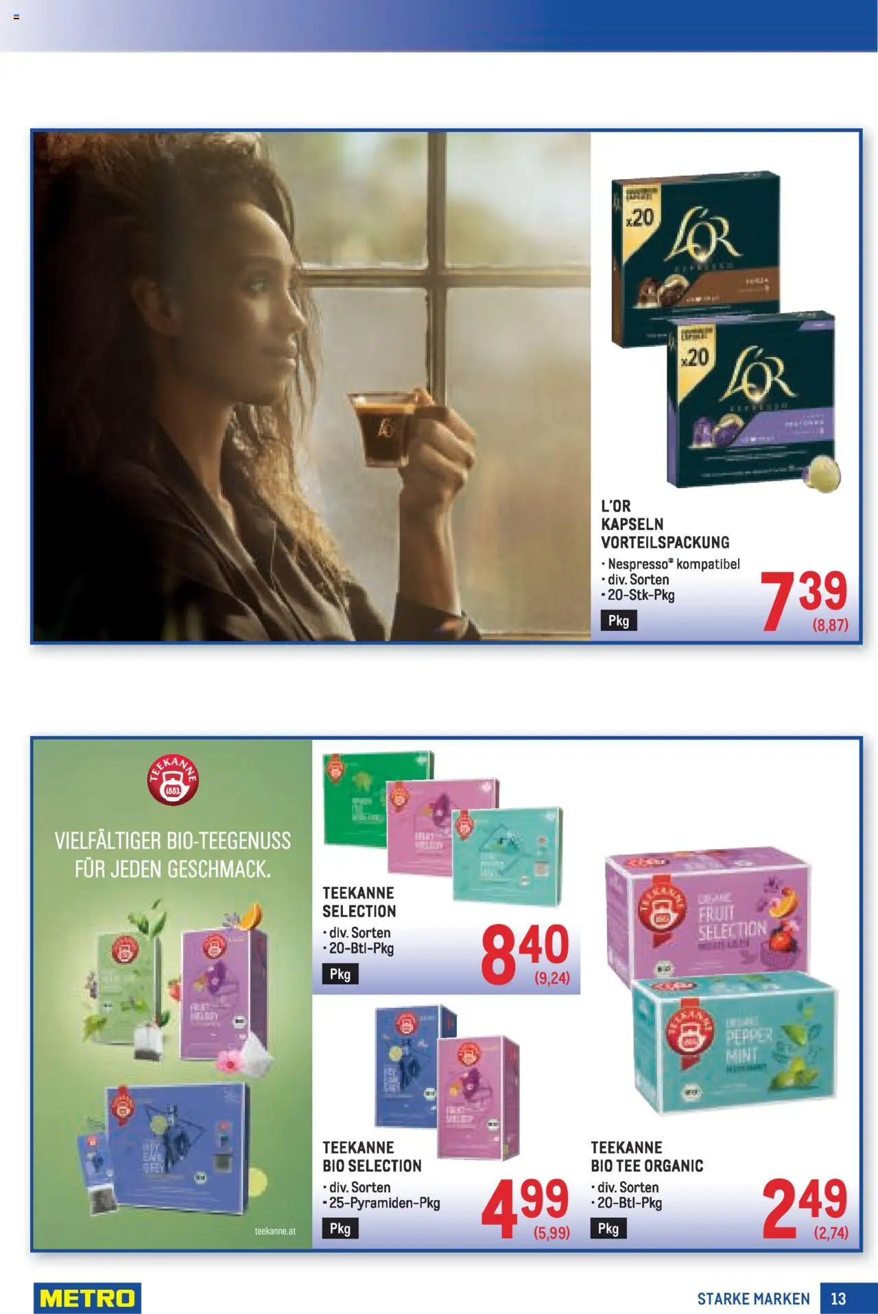 Metro  Starke Marken gültig ab 02.10.2025 | Seite: 13 | Produkte: Tee