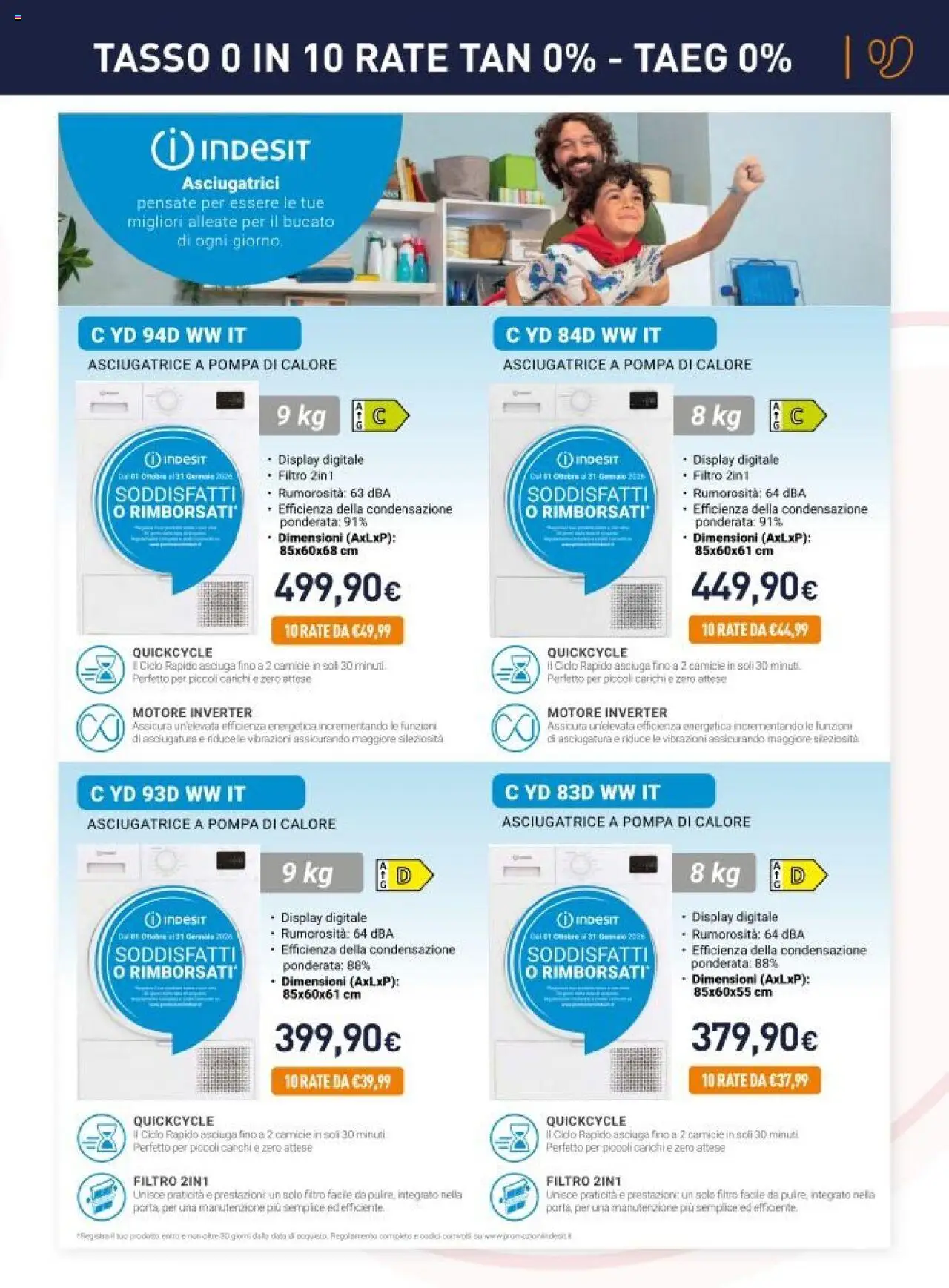 Volantino Unieuro del 17.10.2025 | Pagina: 9 | Prodotti: Asciugatrice, Data