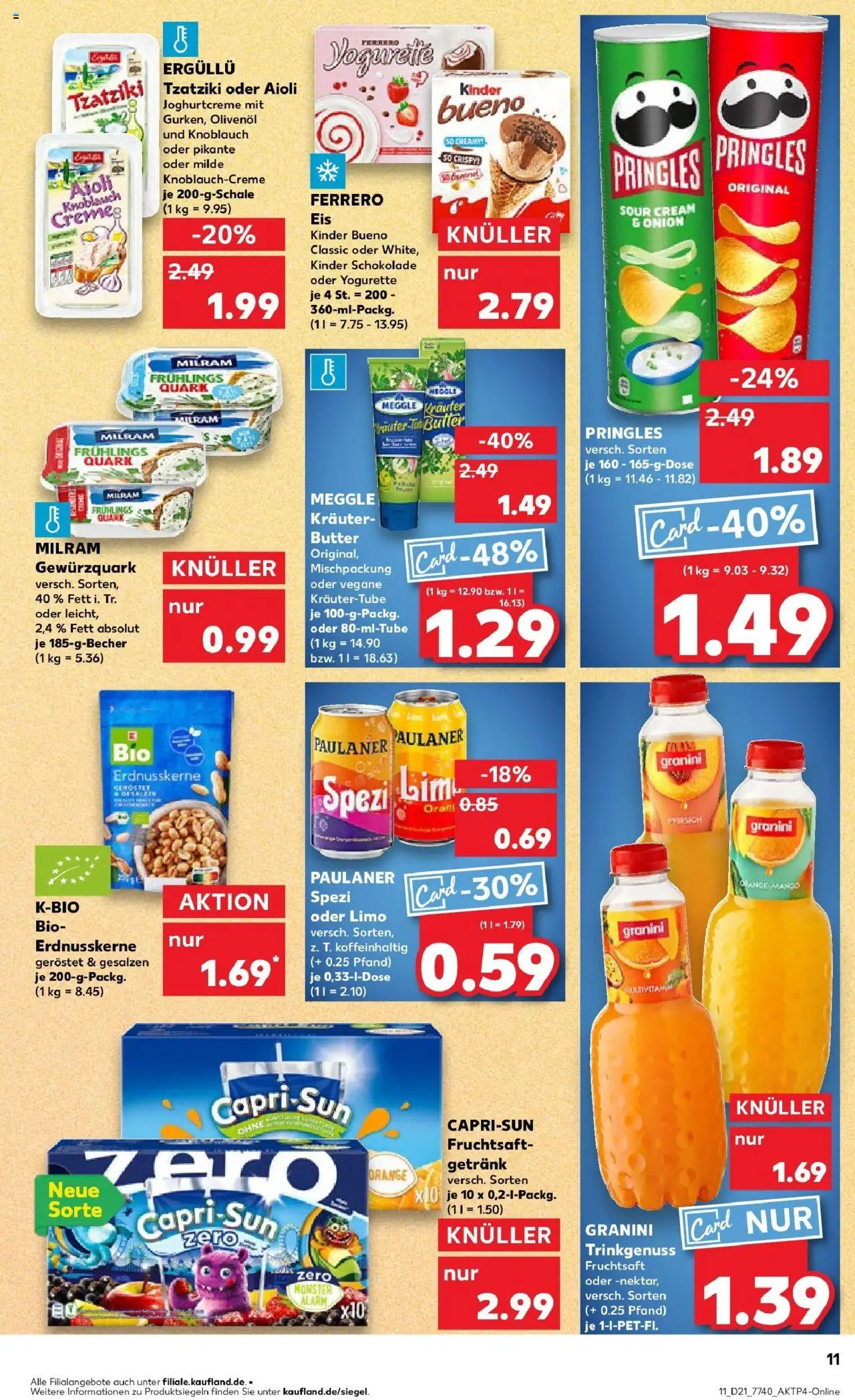 Kaufland prospekt Bad Kreuznach	 - gültig ab dem 22.05.2025 | Seite: 11 | Produkte: Butter, Yogurette, Mango, Paulaner