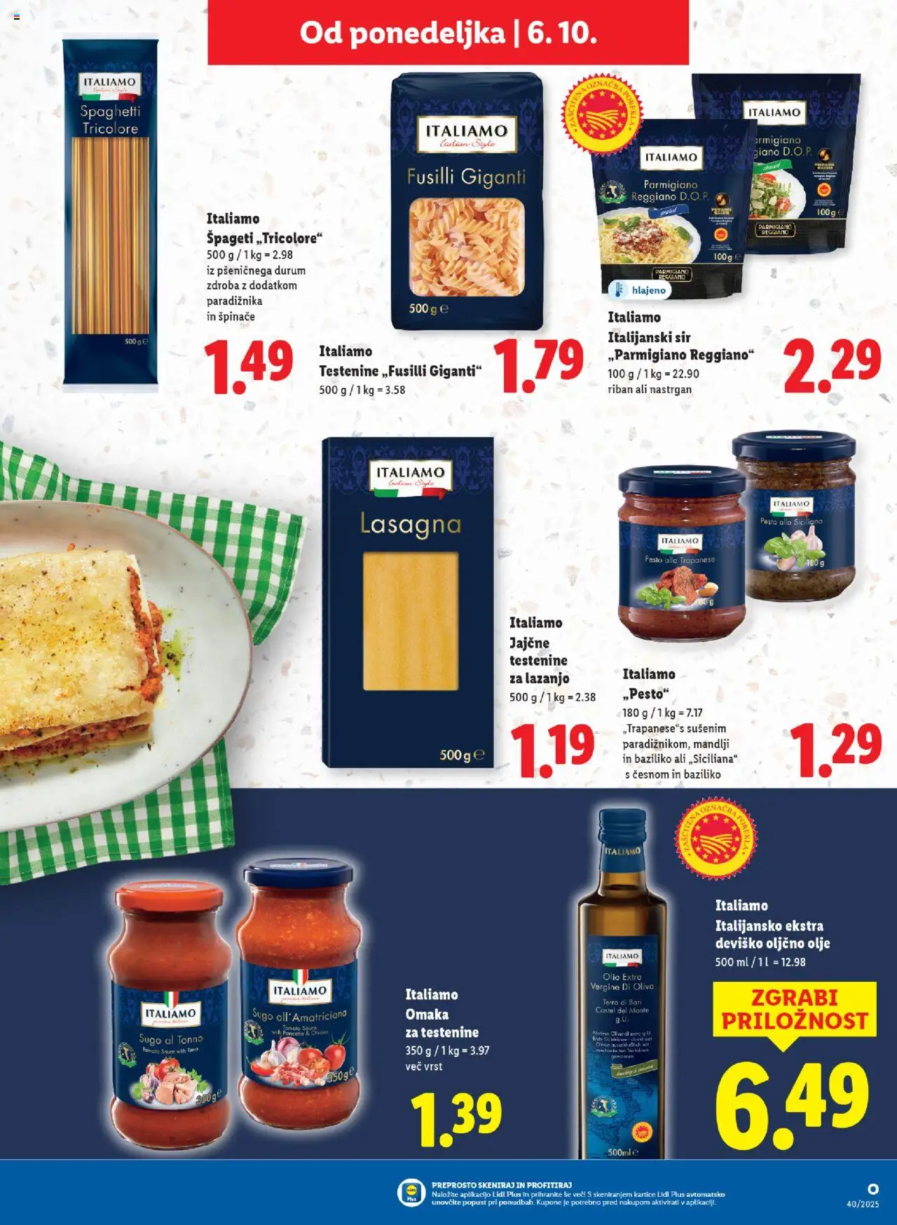 Novi Lidl katalog ponudbe – veljaven od 02.10.2025 | Stran: 55 | Izdelki: Oljčno olje, Mandlji, Olje, Spageti