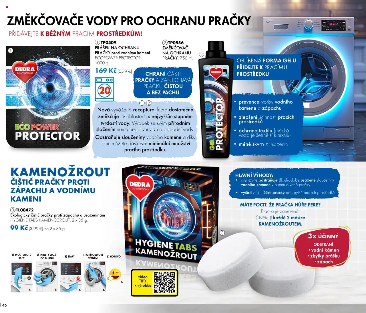 Dedra Katalog 8 2025 │ platný od 25.07.2025 | Strana: 46 | Produkty: Práčky, Práčka, Voda