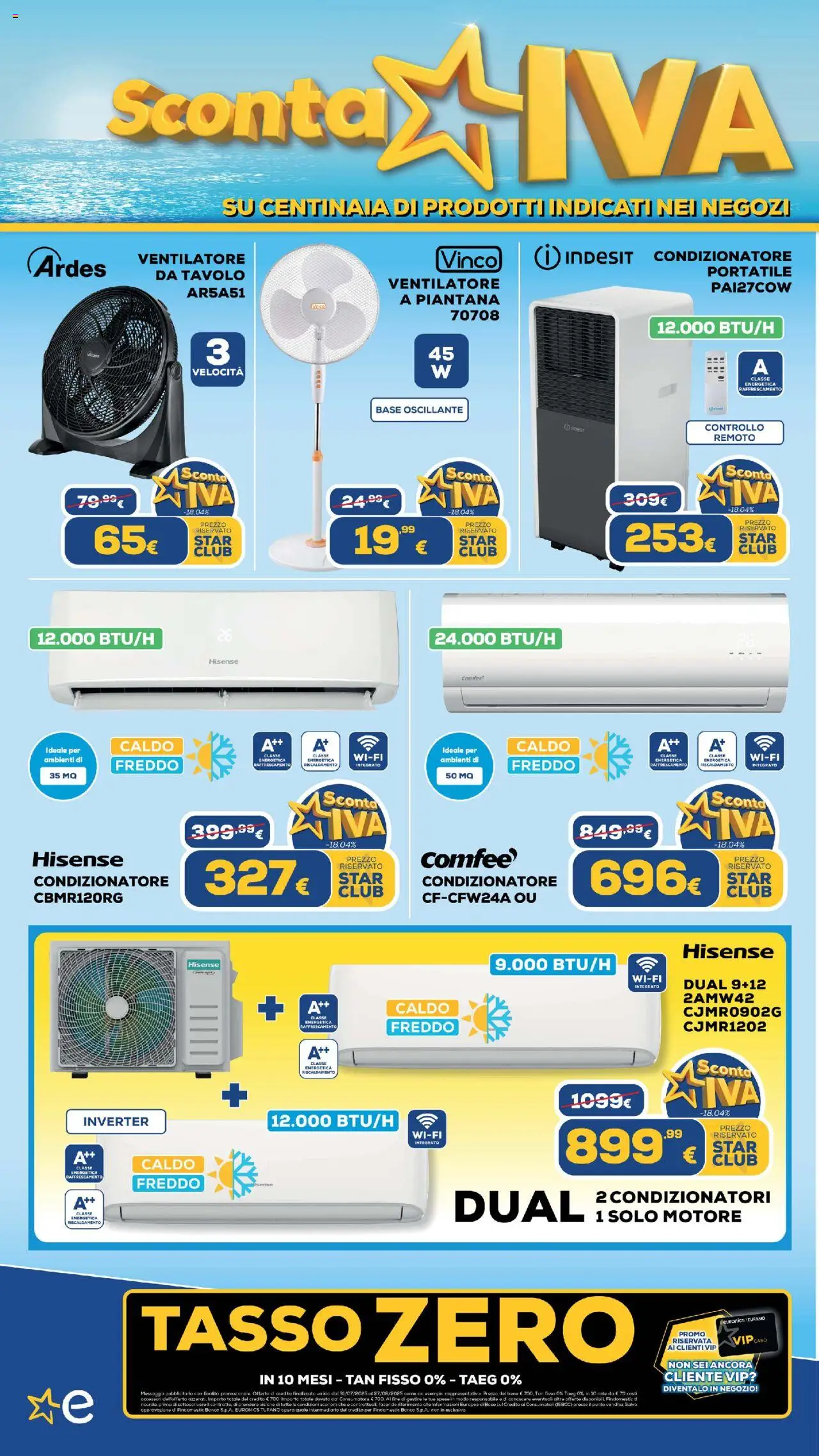 Volantino Euronics del 31.07.2025 | Pagina: 20 | Prodotti: Ventilatore, Condizionatore, Tavolo