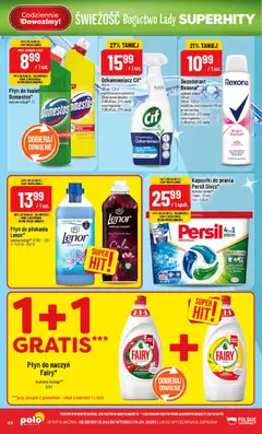 Pogląd oferty "POLOmarket gazetka" - ważna od 08.04.2026 | Strona: 48 | Produkty: Persil, Domestos, Kapsułki do prania, Dezodorant