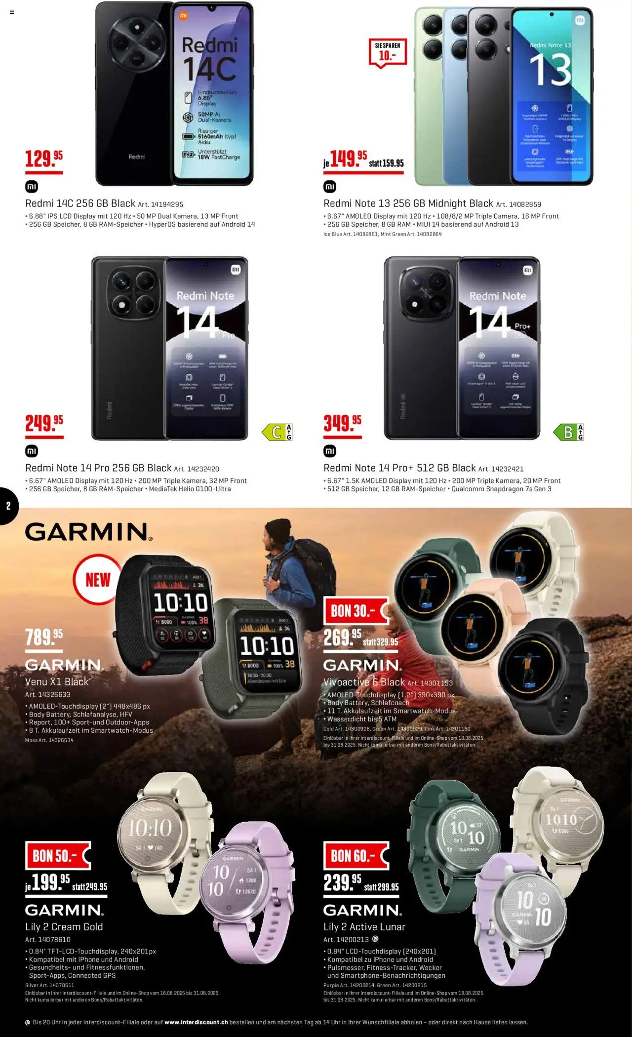 Interdiscount Aktionen Mobile ab 18.08.2025 | Seite: 2 | Produkte: Uhr, Wecker, Iphone