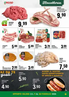 Anteprima del volantino Volantino GECOP	 valido a partire dal 09.02.2026 | Pagina: 9 | Prodotti: Tè, Spezie, Prosciutto, Spiedini
